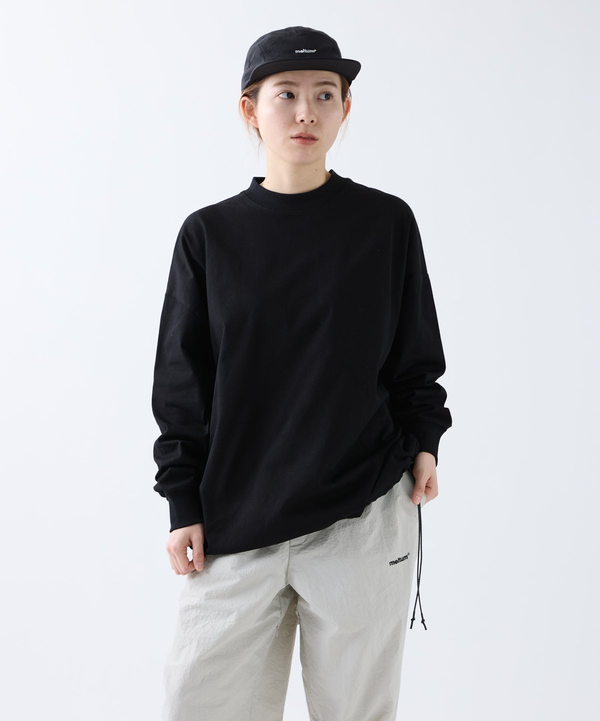 meltum/メルタム/BALLOON TEE L/S BLACK 2