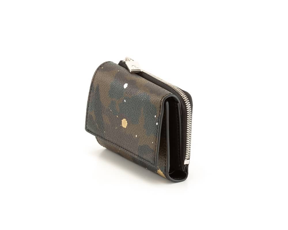 GENTIL BANDIT/ジャンティバンティ/トライフォールドウォレット カーキカモ F