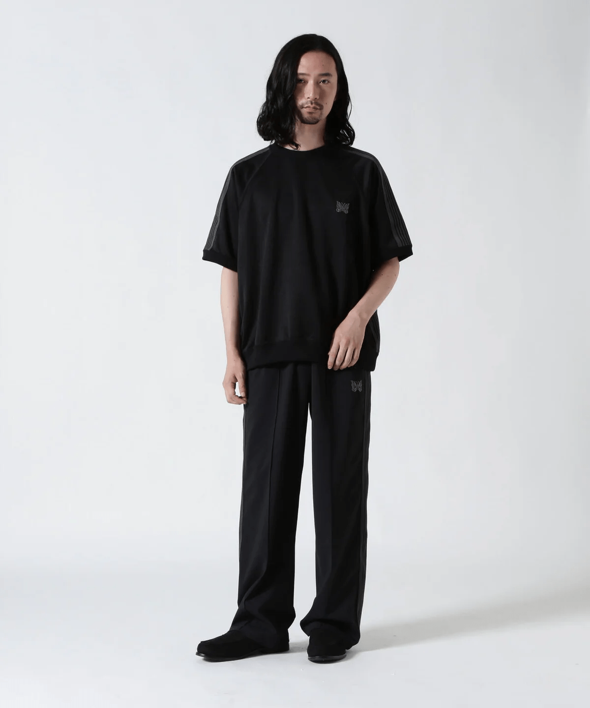 Needles/ニードルズ/別注 Track Pant-Poly Cloth BLACK XS
