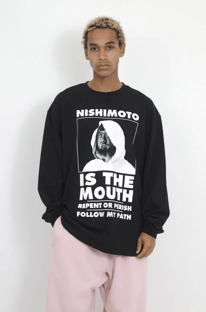 NISHIMOTO IS THE MOUTH/ニシモトイズザマウス/L/S TEE NIM-V22 BLACK M