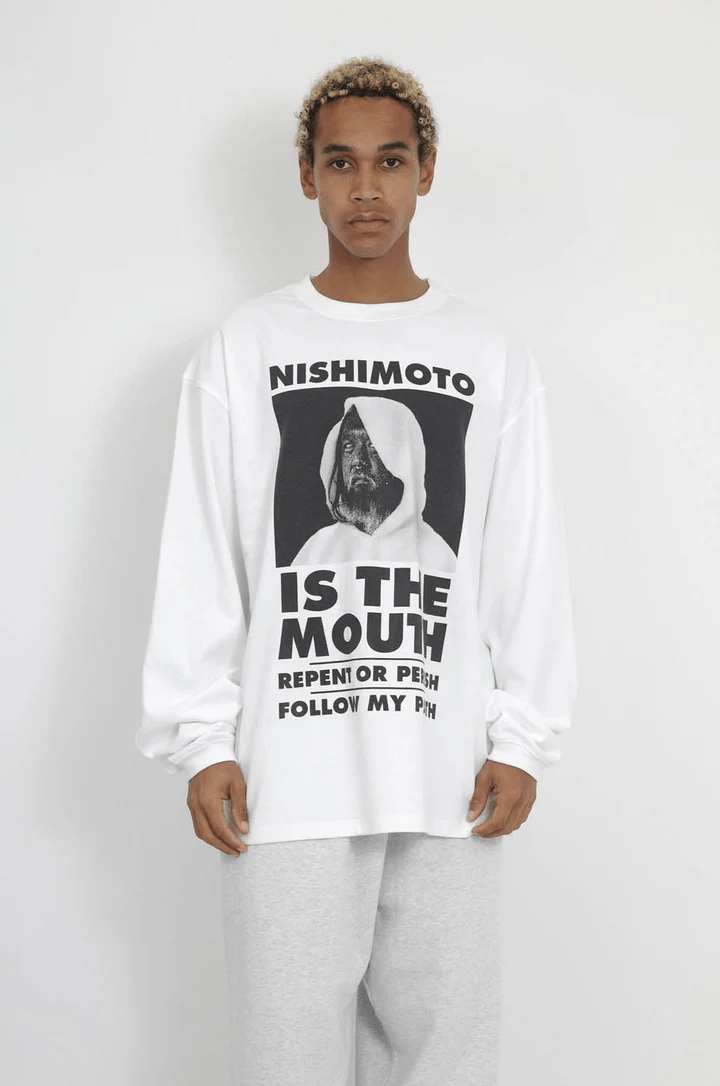 NISHIMOTO IS THE MOUTH/ニシモトイズザマウス/L/S TEE NIM-V22 WHITE M