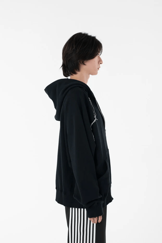 DISCOVERED/ディスカバード/LOOPING ZIP SWEAT HOODIE BLACK 1