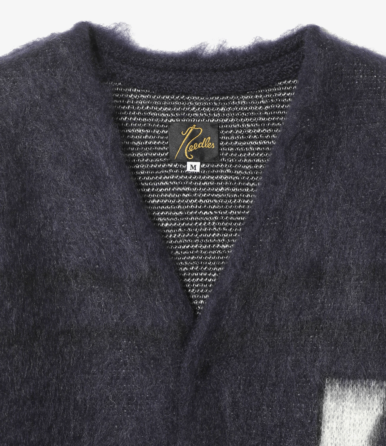 Needles/ニードルズ/MOHAIR CARDIGAN - EMBLEM navy M