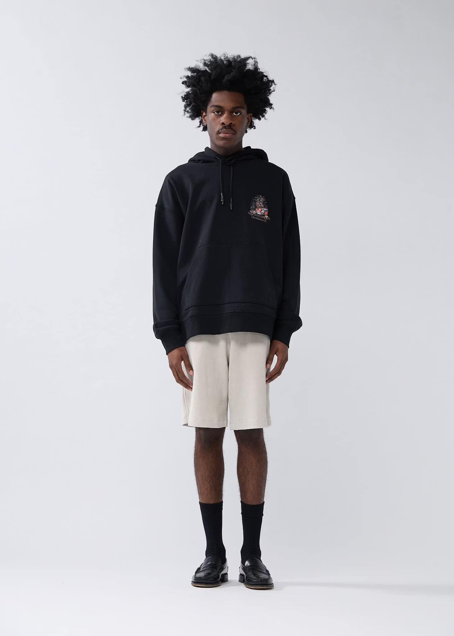 NewAmsterdam/ニューアムステルダム/BUFFET HOODIE BLACK BLACK S