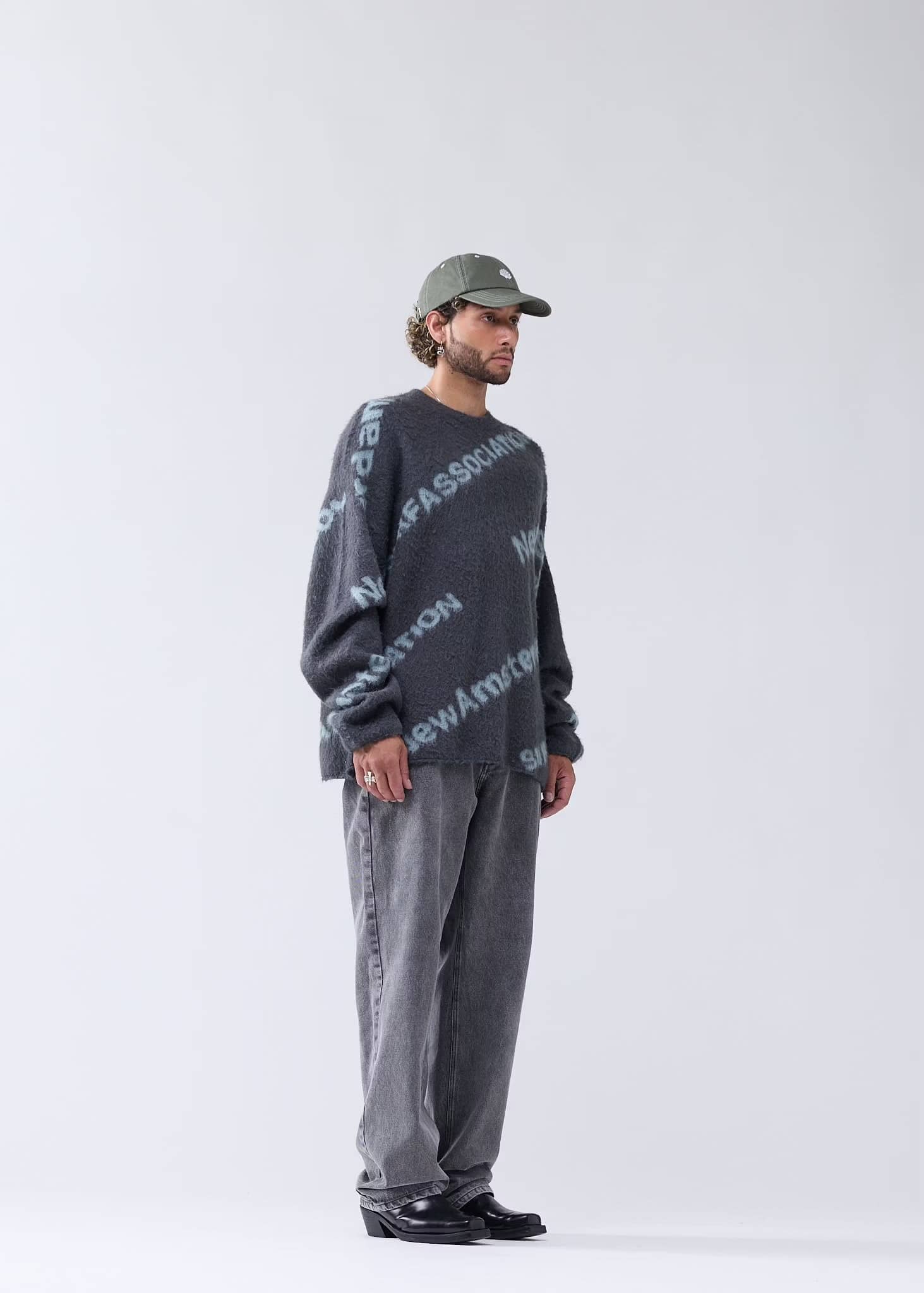 NewAmsterdam/ニューアムステルダム/JACQUARD KNIT SHARK GREEN/TEAL GREEN S