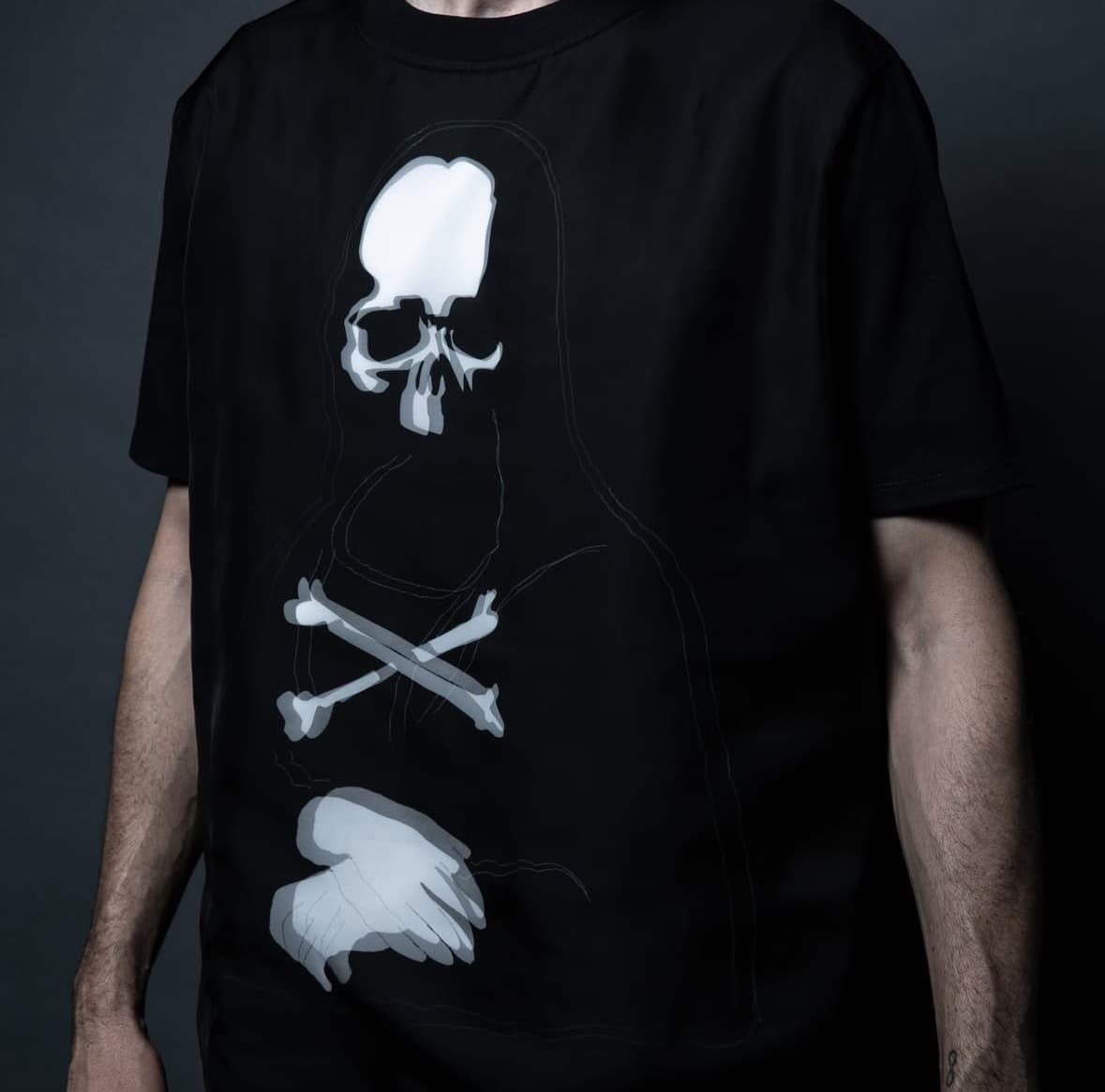 TRIPPY MIKIO ART × mastermind JAPAN /トリッピーミキオアート×マスターマインドジャパン/TEE MONALIZA BLACK S