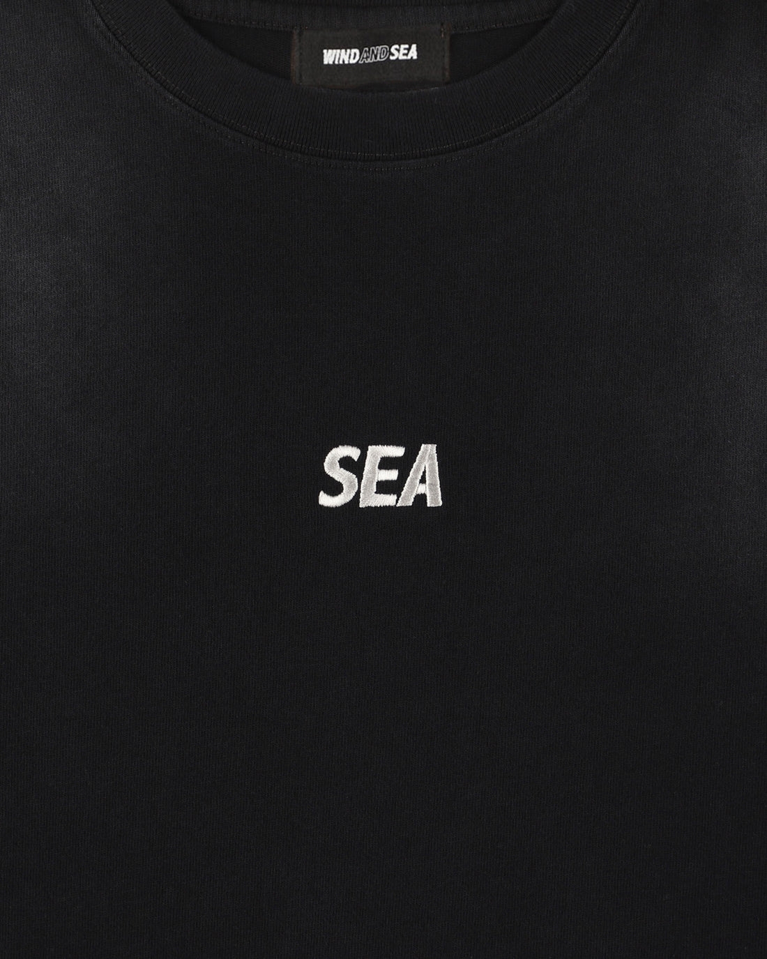 WINDANDSEA/ウィンダンシー/SULFUR DYEING LOGO L/S TEE BLACK M