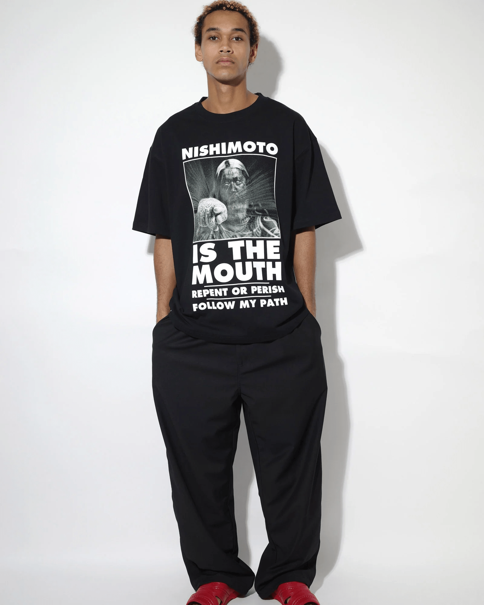 NISHIMOTO IS THE MOUTH/ニシモトイズザマウス/S/S TEE NIM-T21 BLACK M