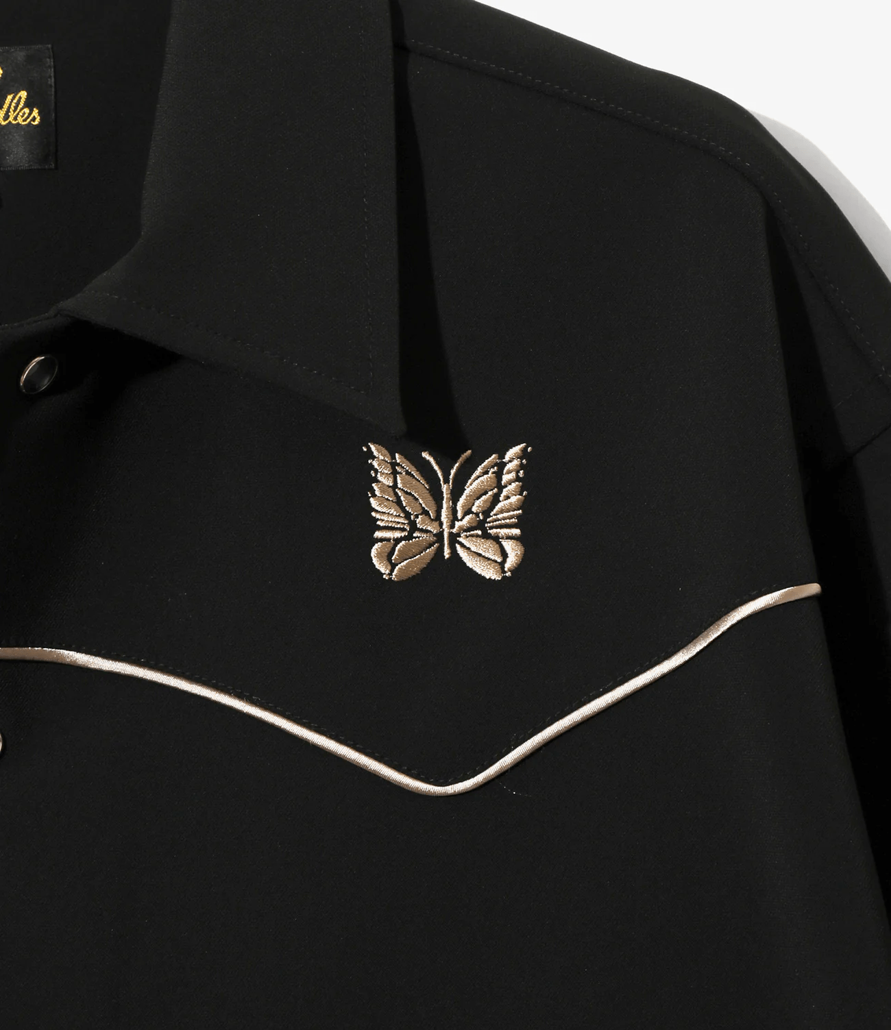 Needles/ニードルズ/Piping Cowboy Jacket - Poly Double Cloth BLACK S
