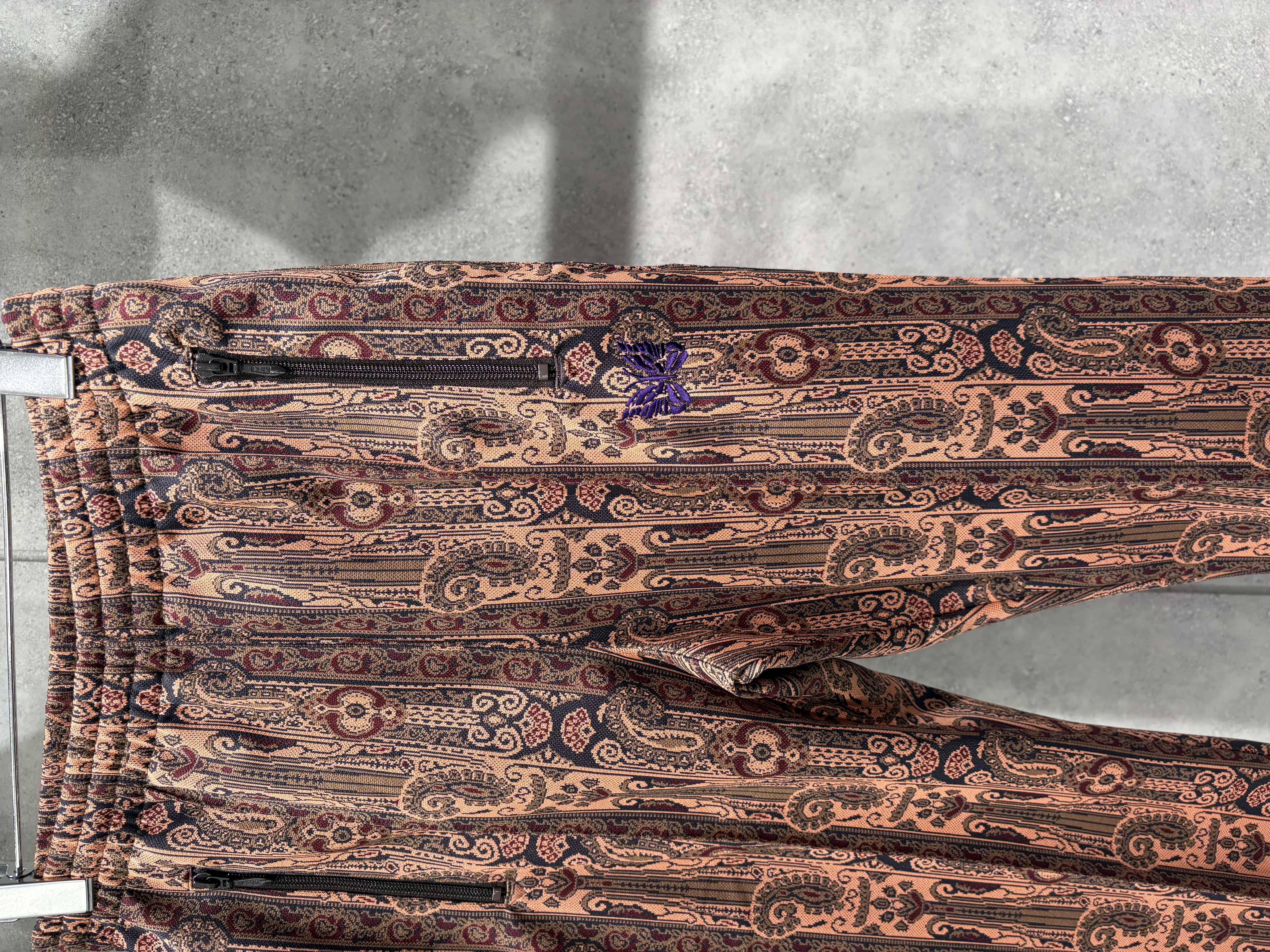 Needles/ニードルズ/Track Pant - POLY JACQUARD E-orange XS