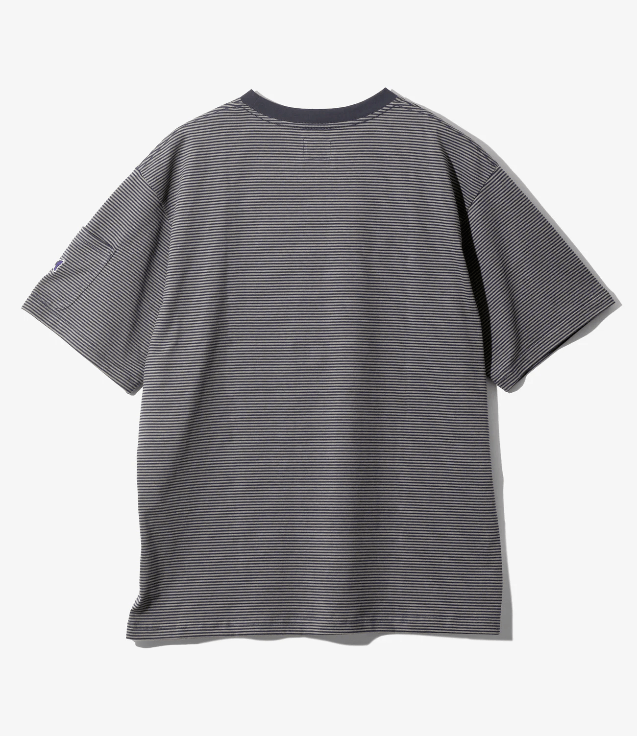 Needles/ニードルズ/S/S CREW NECK TEE - COTTON STRIPE JERSEY A-NAVY S