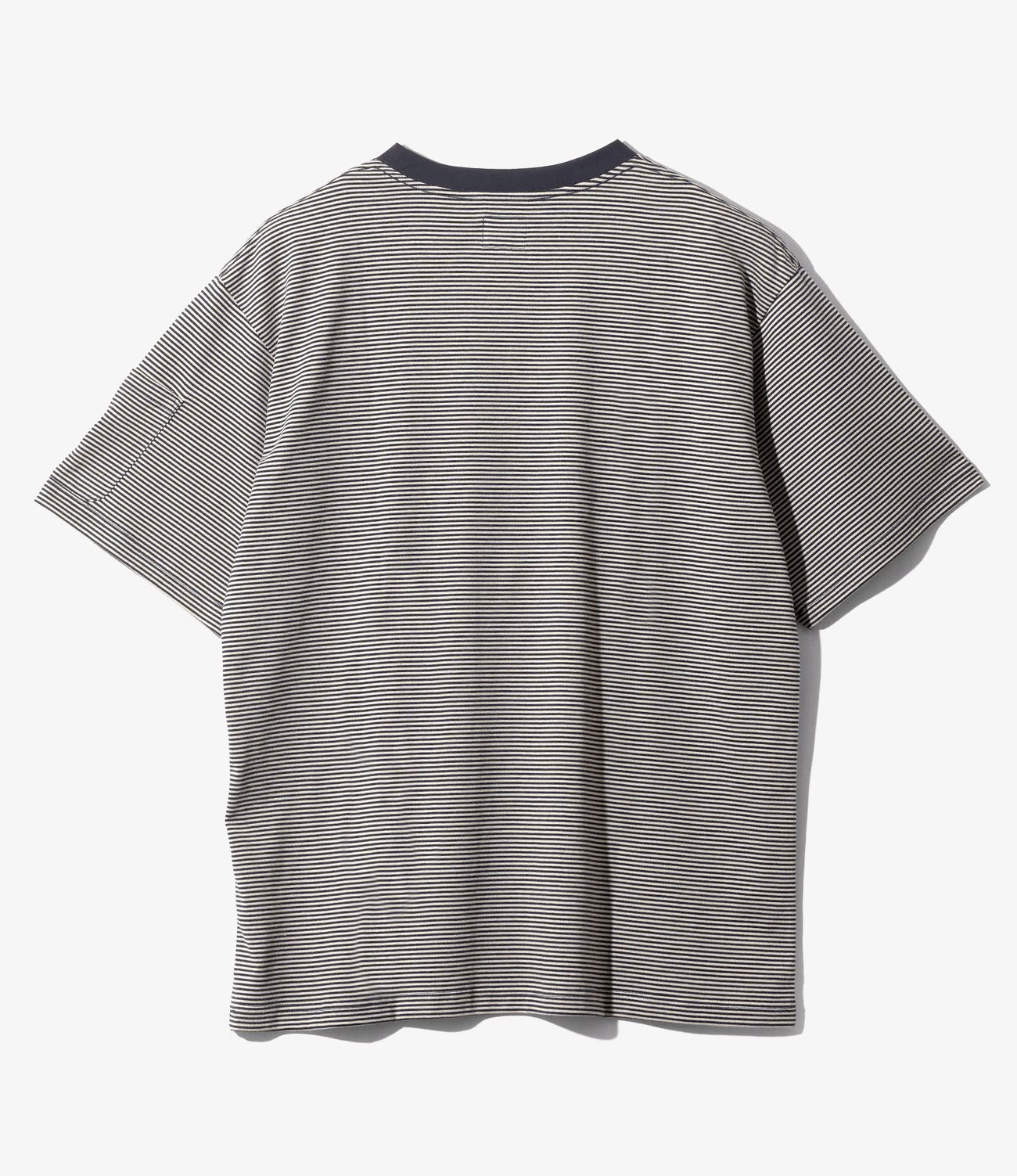 Needles/ニードルズ/S/S CREW NECK TEE - COTTON STRIPE JERSEY B-NAVY S