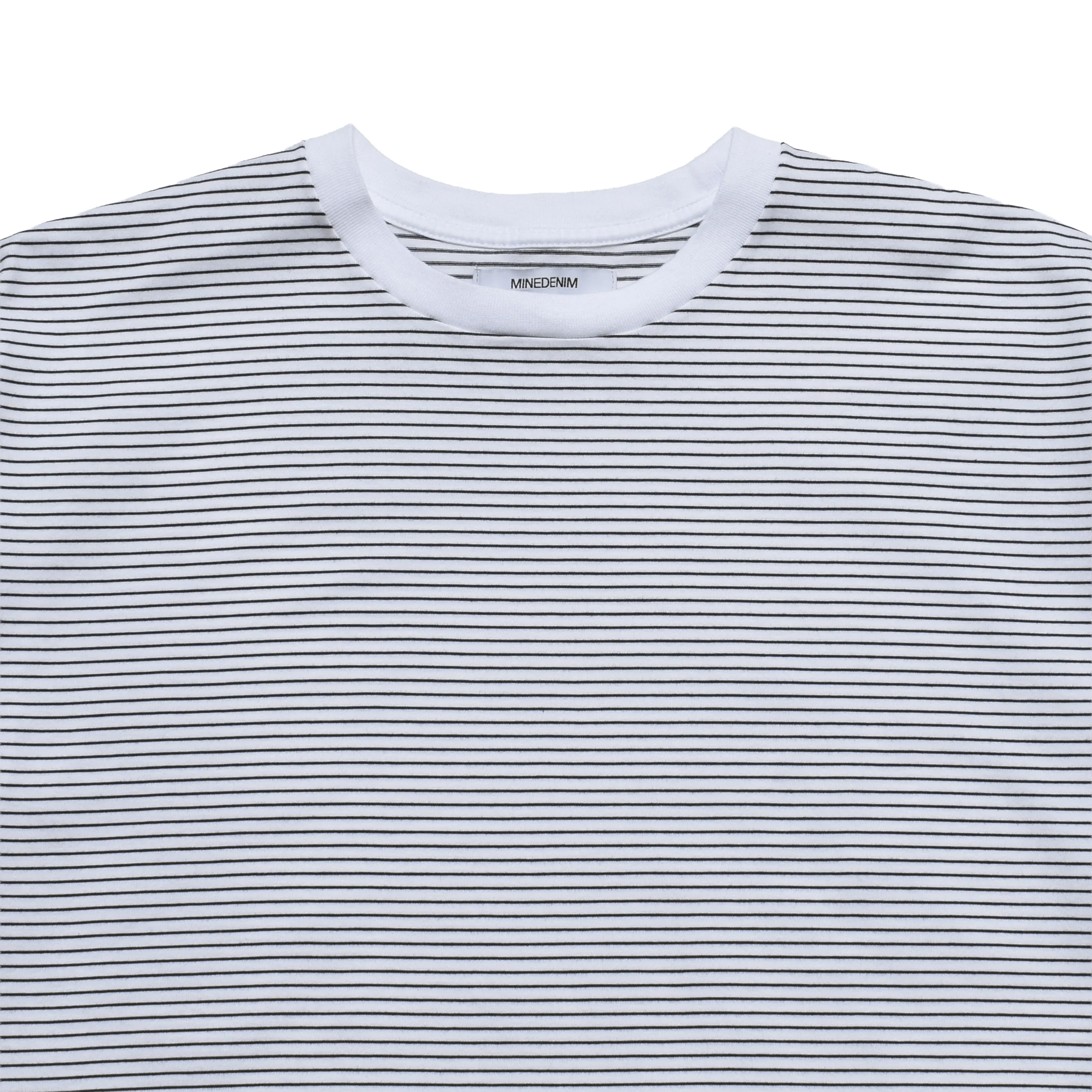 MINEDENIM/マインデニム/Micro Border Loose Crewneck T-SH WPL 1