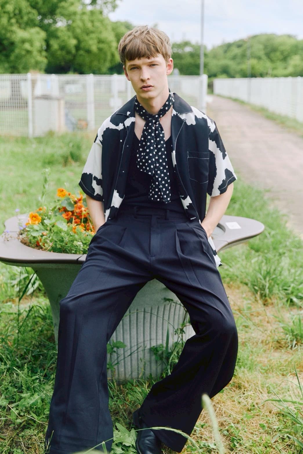HOLO MARKET/ホロマーケット/HMV S/S SHIRTS/総柄アロハ半袖シャツ BLACK 1
