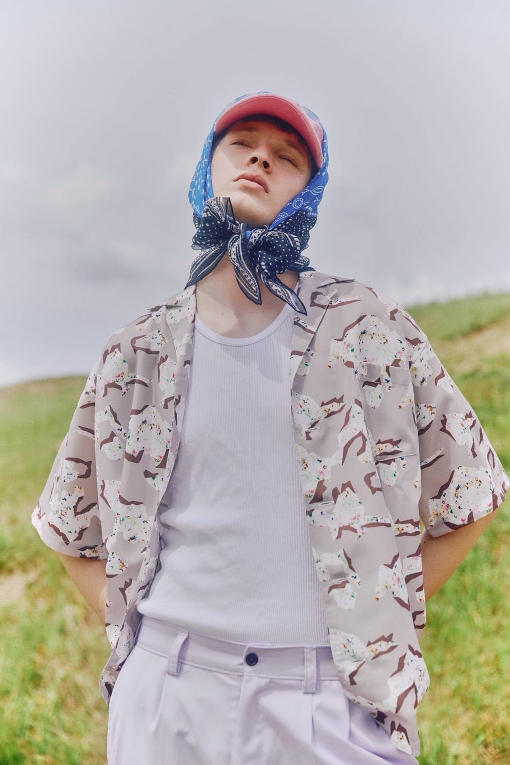 HOLO MARKET/ホロマーケット/HMV S/S SHIRTS/総柄アロハ半袖シャツ BEIGE 1