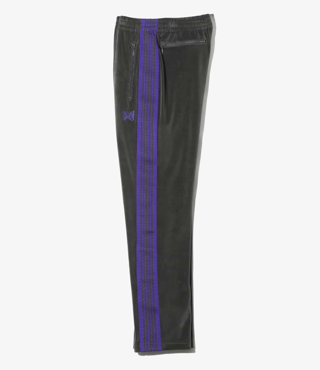 NEEDLES/ニードルズ/NARROW TRACK PANT - C/PE VELOUR C-Charcoal S