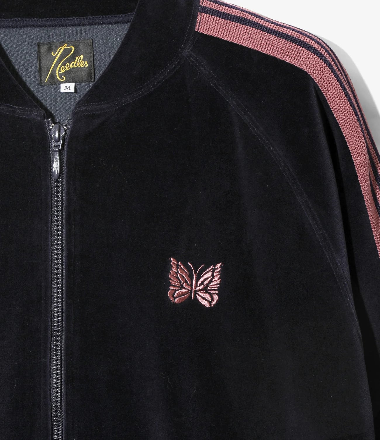 NEEDLES/ニードルズ/RIB COLLAR TRACK JACKET - C/PE VELOUR B-Navy S