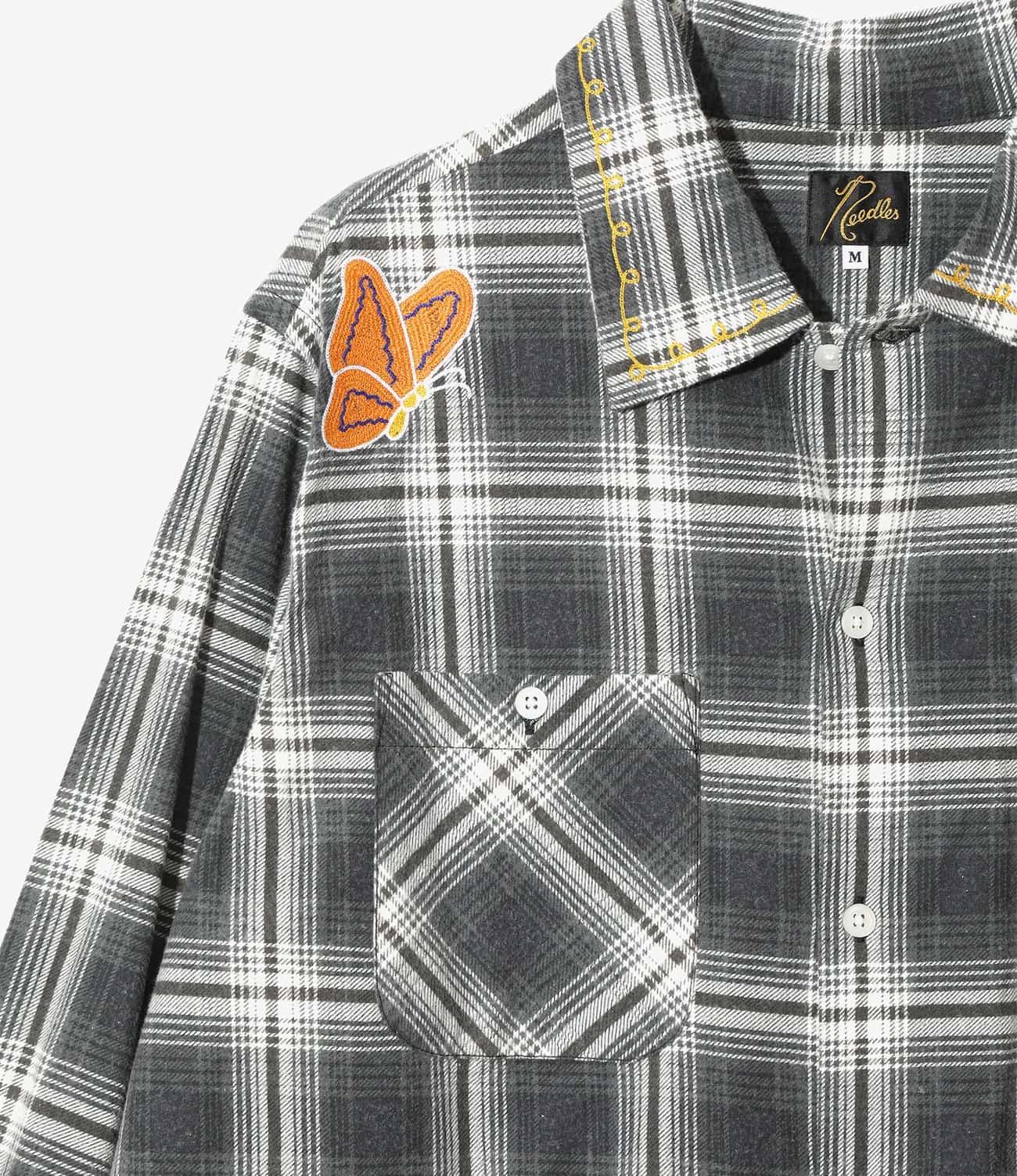 NEEDLES/ニードルズ/ONE-UP SHIRT - PRINTED FLANNEL / PLAID Black S