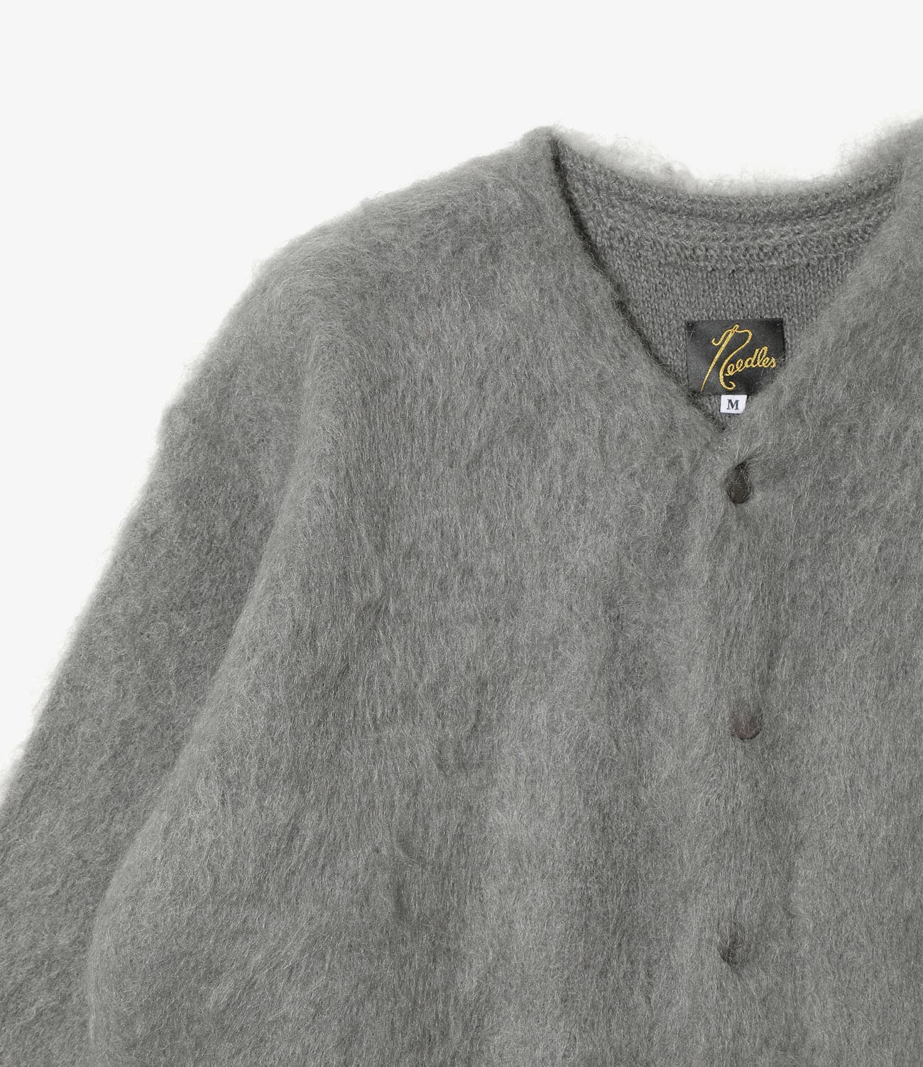 NEEDLES/ニードルズ/MOHAIR CREW NECK CARDIGAN - SOLID BLUE GREY XS