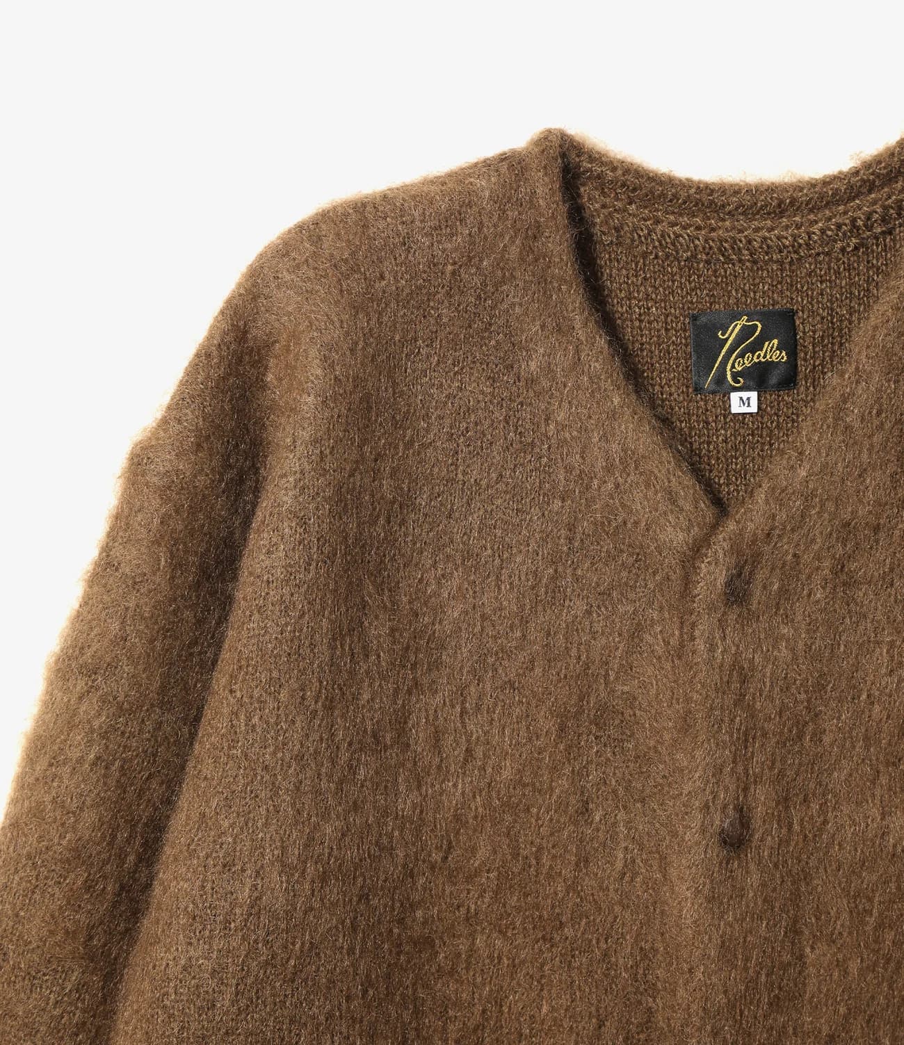 NEEDLES/ニードルズ/MOHAIR CREW NECK CARDIGAN - SOLID BROWN XS