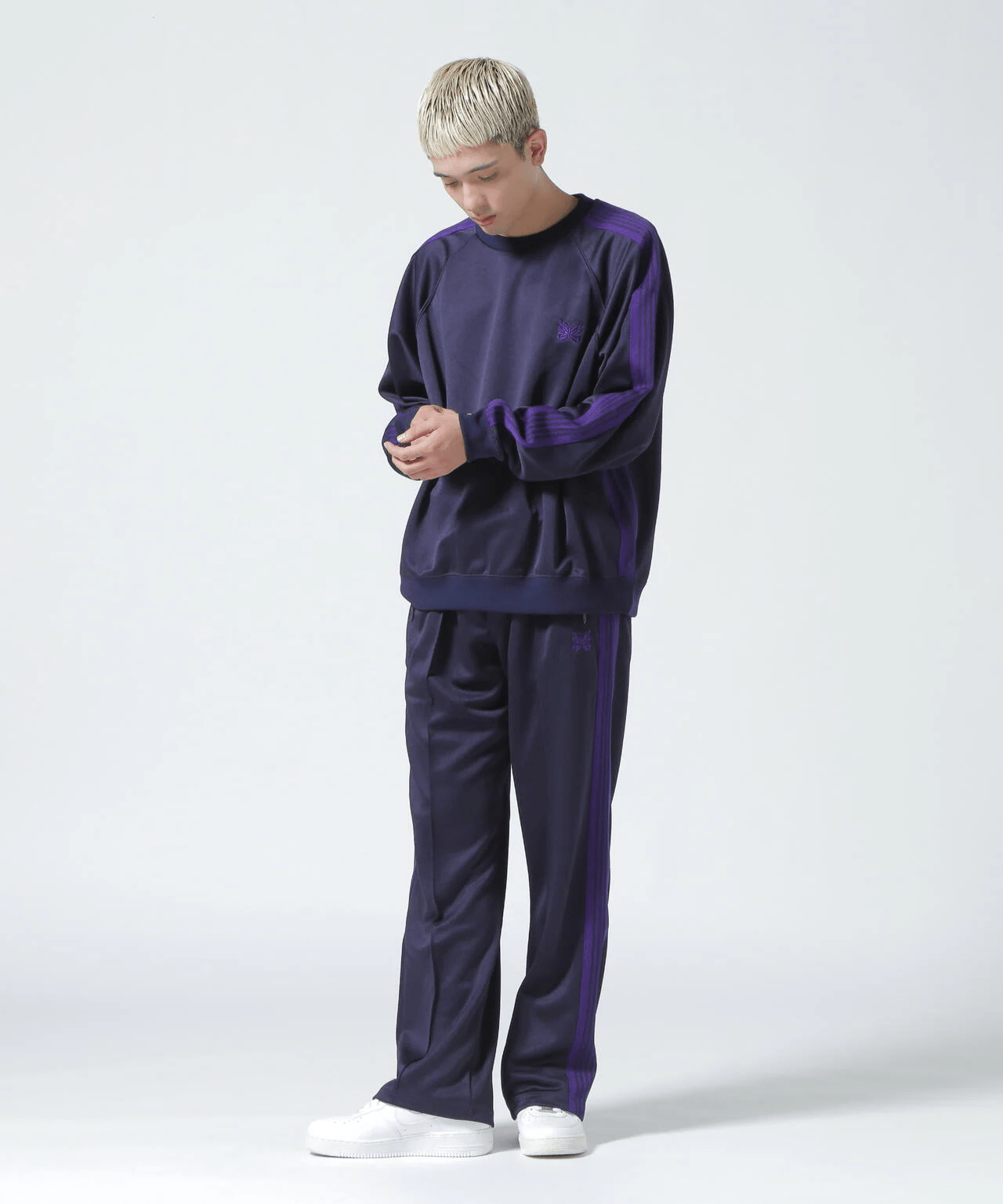 Needles TRACK CREW NECK SHIRT POLY SMOOTH(M C-Navy)｜ B'2nd｜名古屋PARCO  ONLINE PARCO（オンラインパルコ）