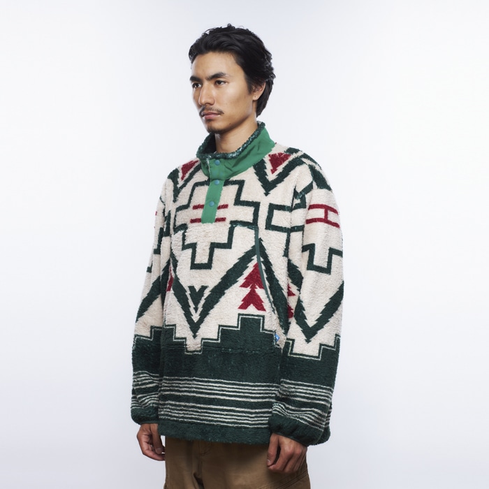 LIBERAIDERS/リベレイダーズ/TRADITIONAL PILE FLEECE ANORAK GREEN M