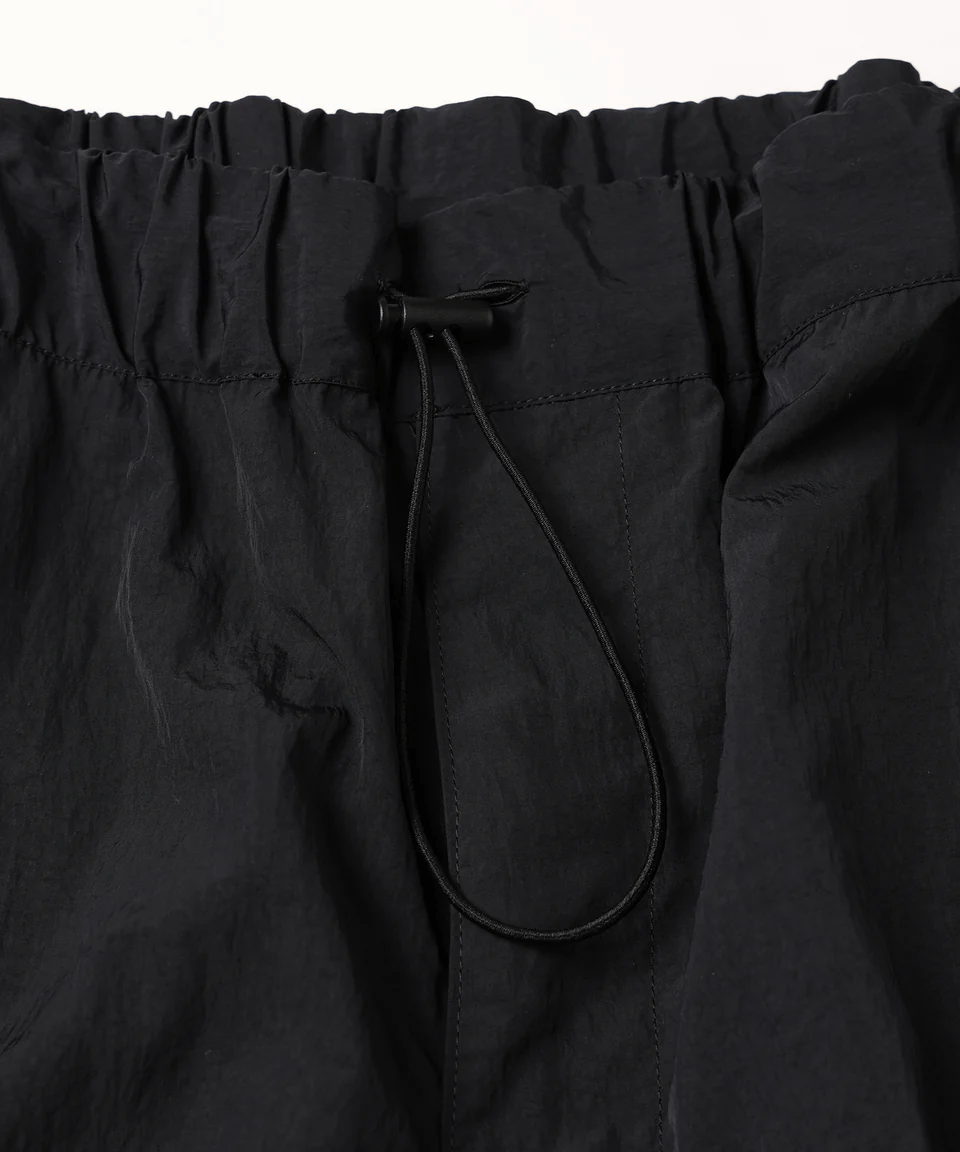 JieDa/ジエダ/NYLON PARACHUTE PANTS BLACK 1