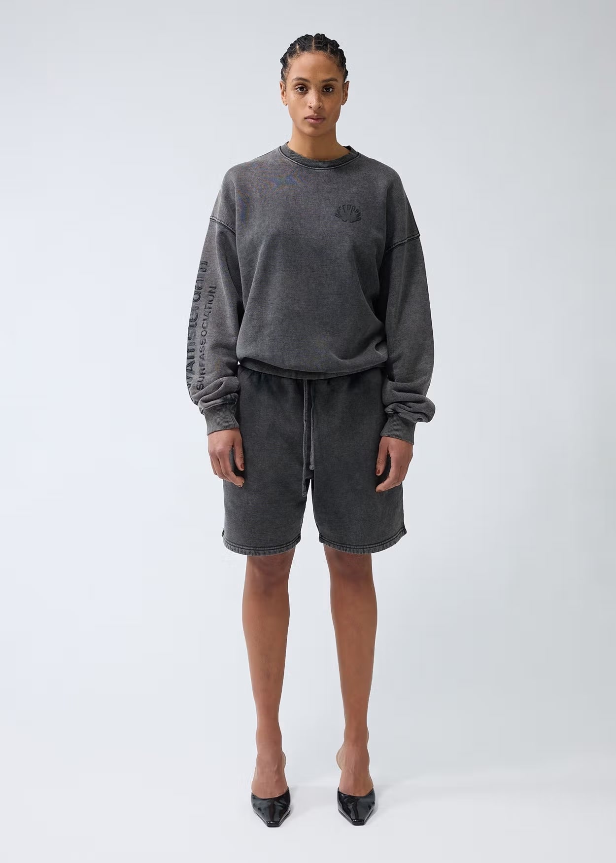 New Amsterdam/ニューアムステルダム/JOGGER SHORT WASHED BLACK WASHED BLACK S