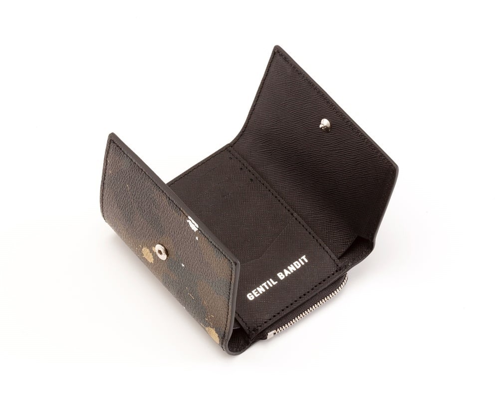 GENTIL BANDIT/ジャンティバンティ/トライフォールドウォレット カーキカモ F