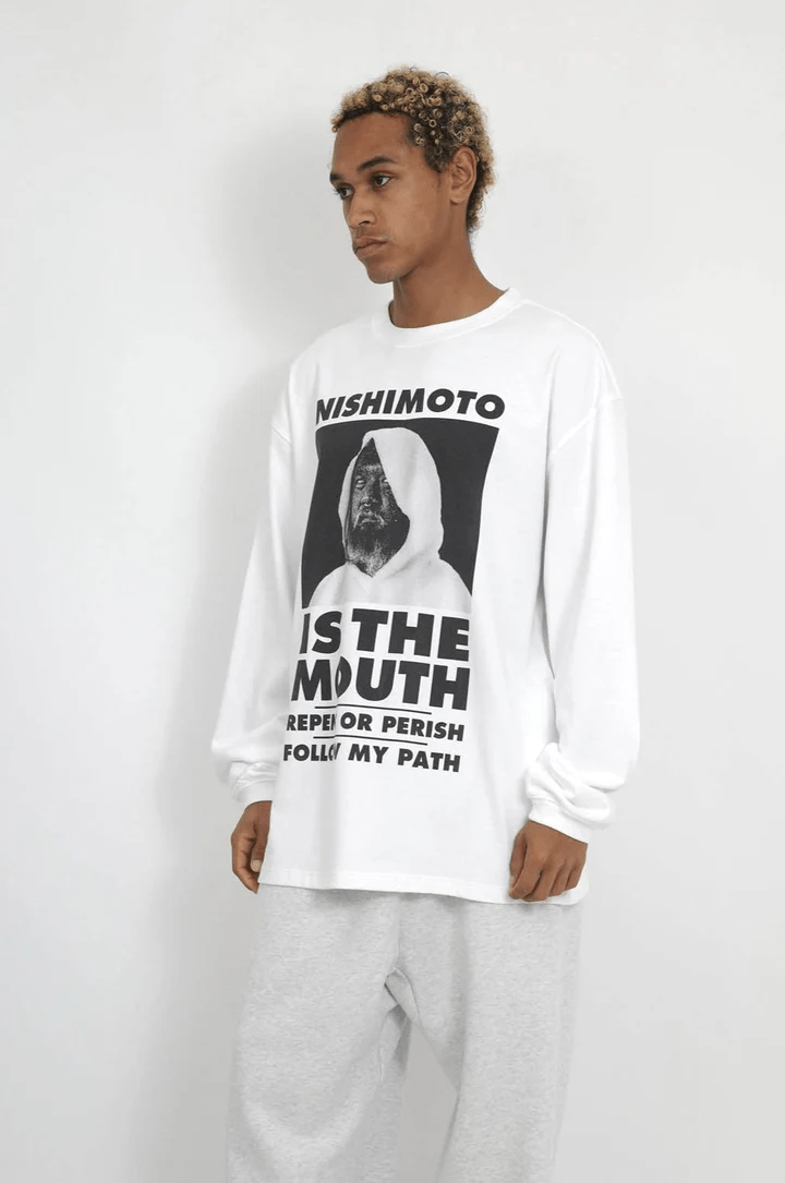 NISHIMOTO IS THE MOUTH/ニシモトイズザマウス/L/S TEE NIM-V22 WHITE M