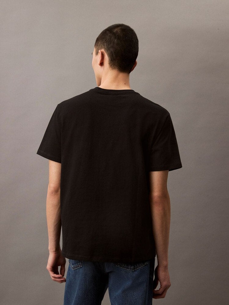 CalvinKlein/カルバンクライン/ショートスリーブモノグラムプリントTシャツ[ロウン、ミンギュ着用商品] BLACK M