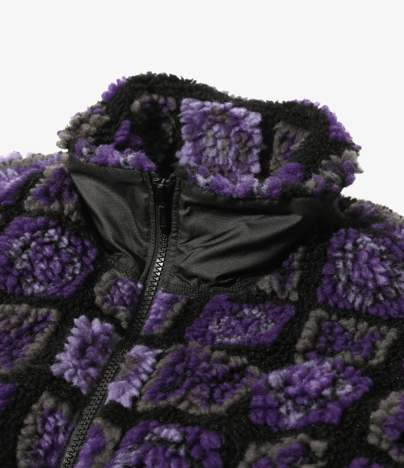 Needles/ニードルズ/FUR JACKET - PAPILLON PLAID PILE PURPLE/BLACK S