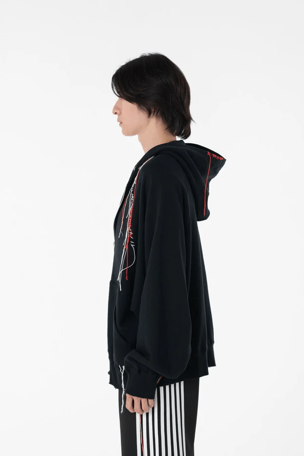 DISCOVERED/ディスカバード/LOOPING ZIP SWEAT HOODIE BLACK 1