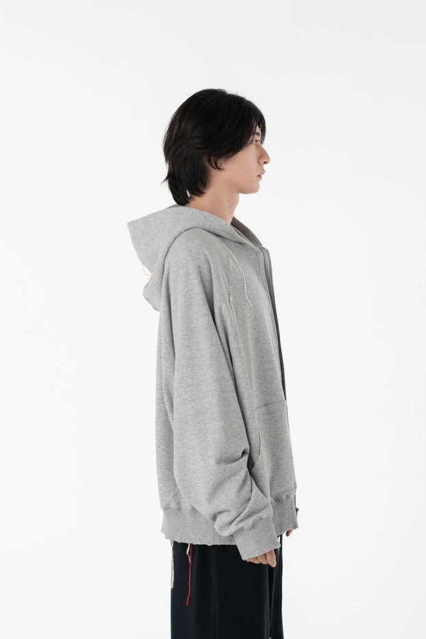 DISCOVERED/ディスカバード/LOOPING ZIP SWEAT HOODIE GREY 1