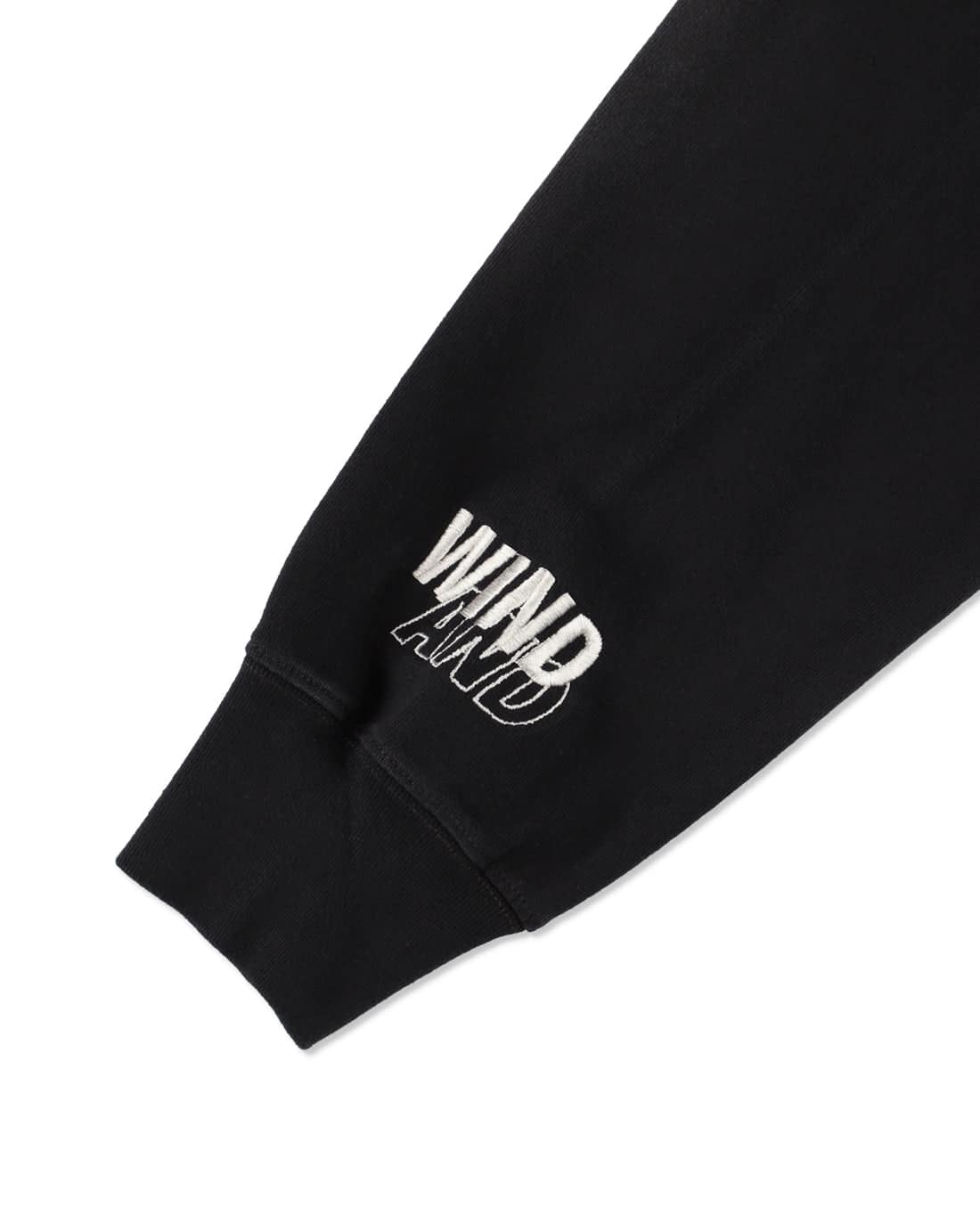 WINDANDSEA/ウィンダンシー/SULFUR DYEING LOGO L/S TEE BLACK M