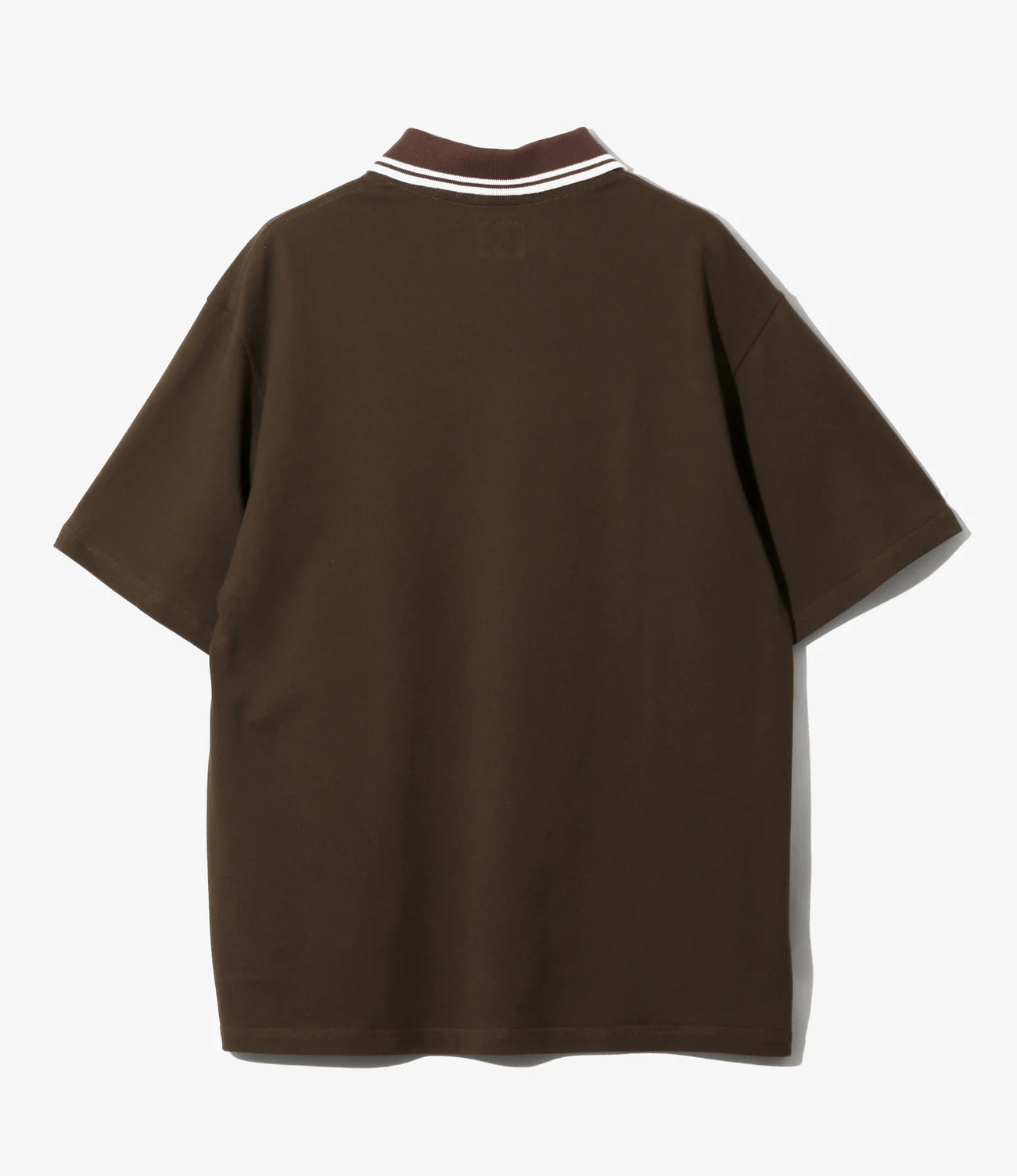 Needles/ニードルズ/REGULAR COLLAR POLO - COTTON PIQUE BROWN S