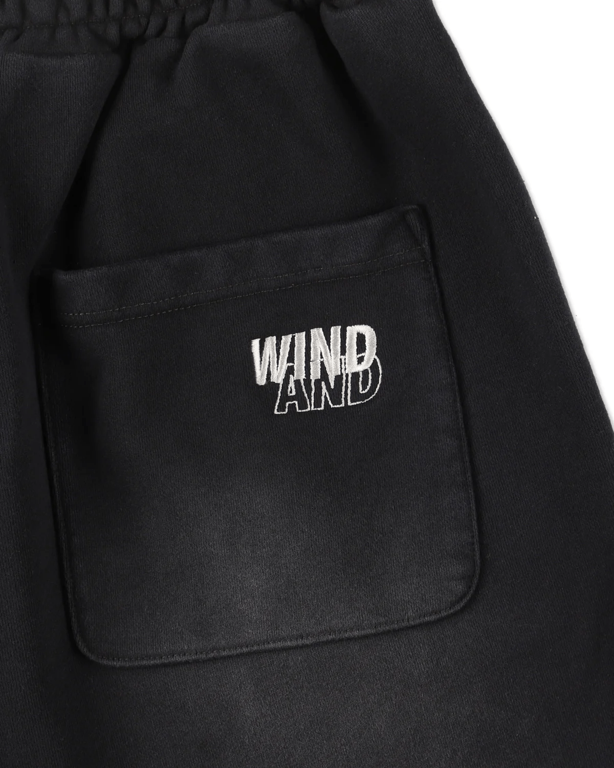WINDANDSEA/ウィンダンシー/SULFUR DYEING LOGO HALF PANTS BLACK M