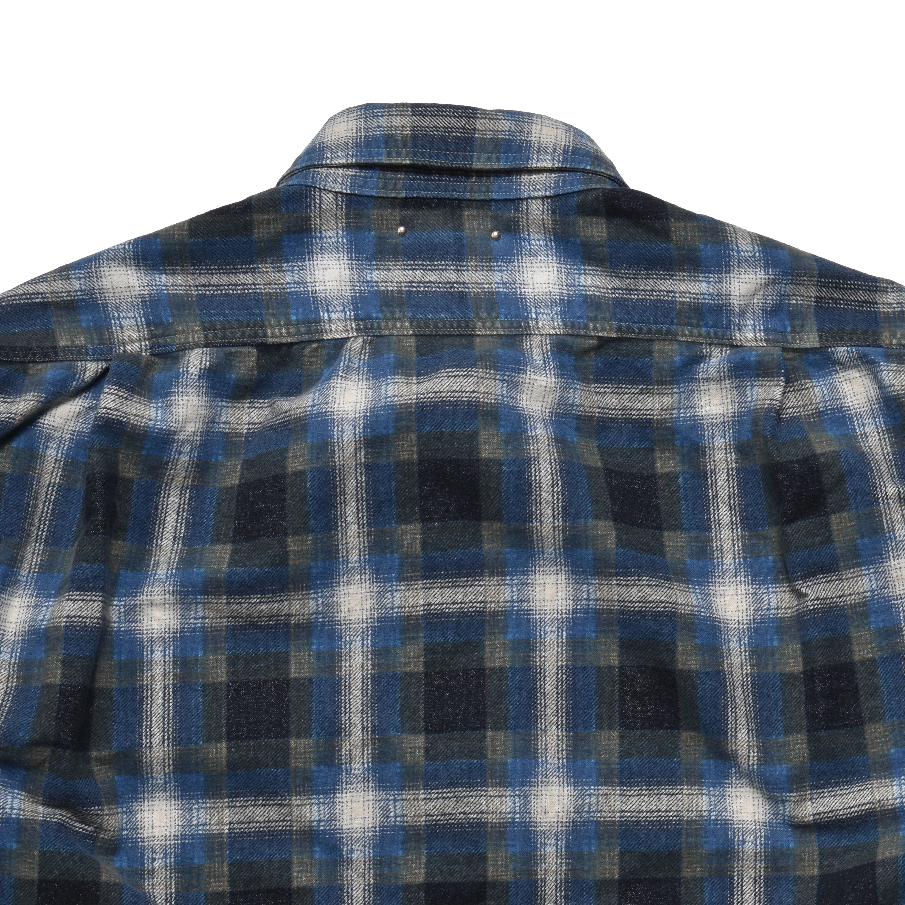 MINEDENIM/マインデニム/Plaid Print Flannel Work SH BLUE 1