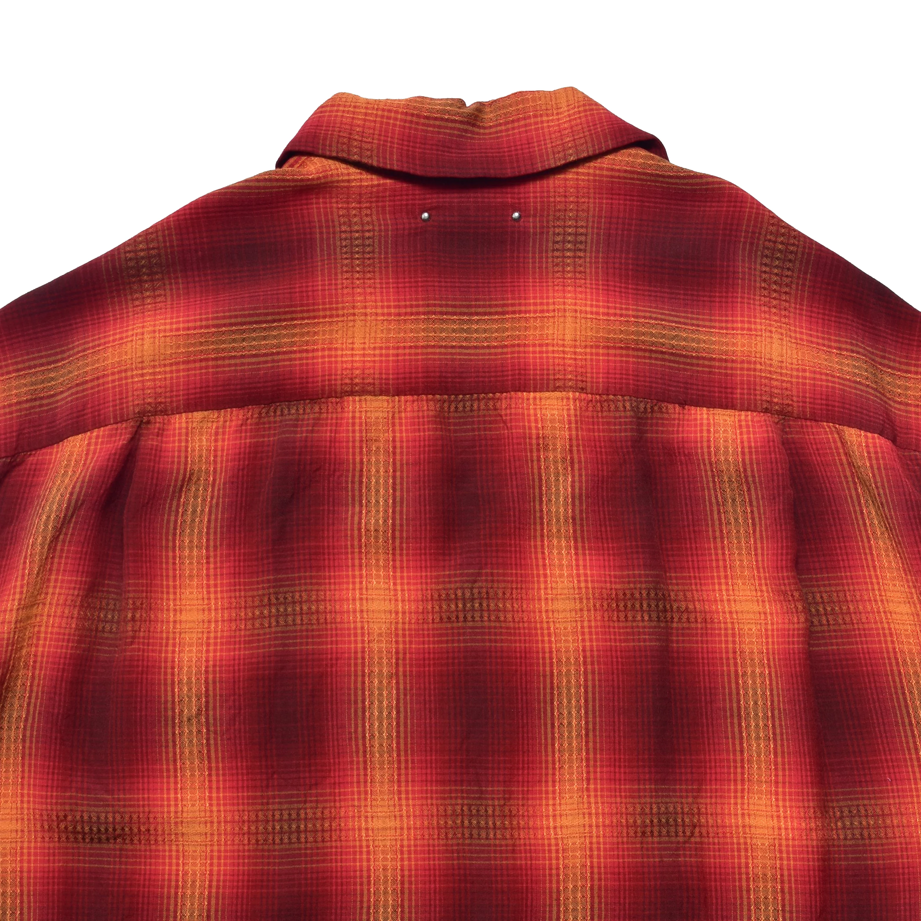 MINEDENIM/マインデニム/Rayon Dobby Plaid S.S Open Collar SH RPT 1