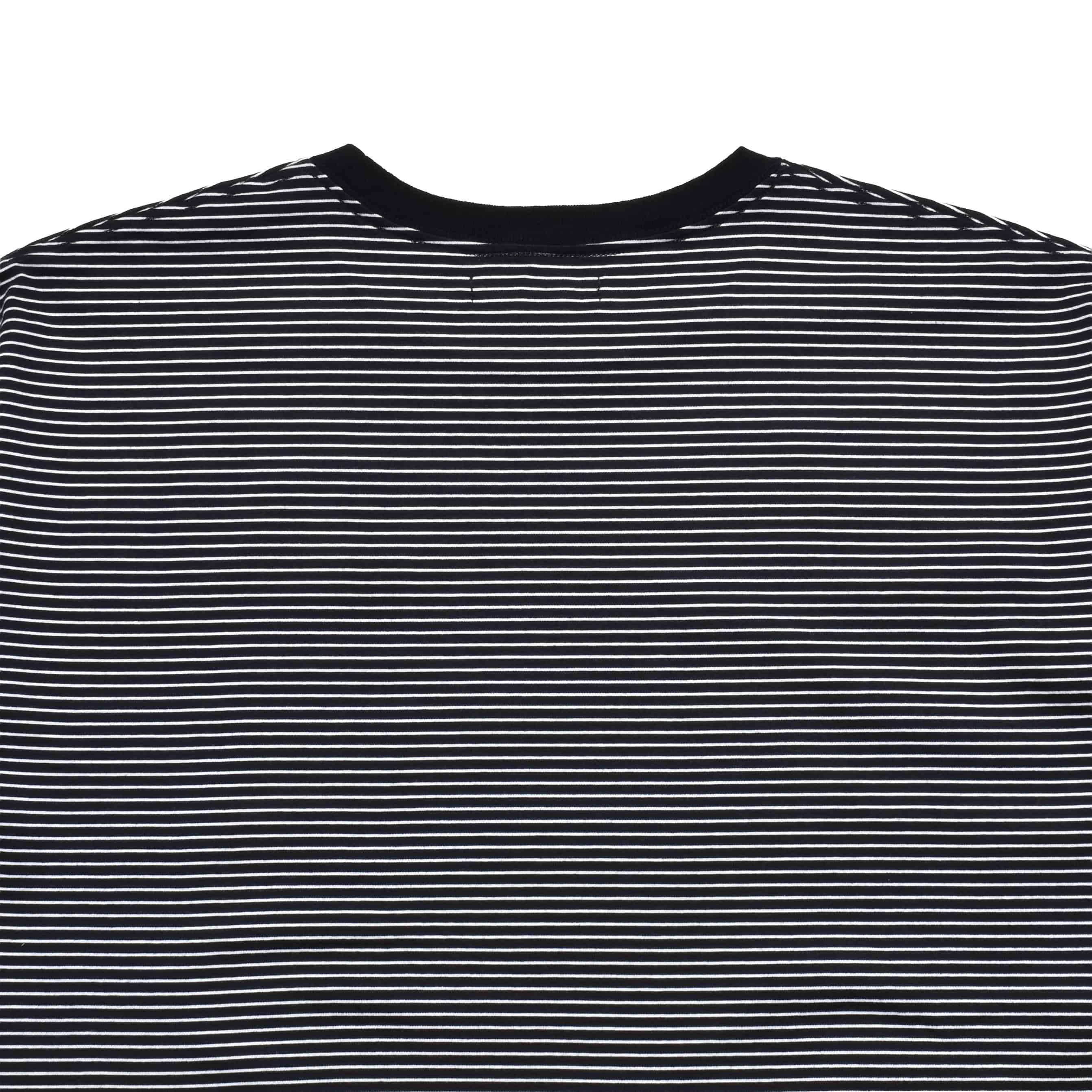 MINEDENIM/マインデニム/Micro Border Loose Crewneck T-SH BLT 1