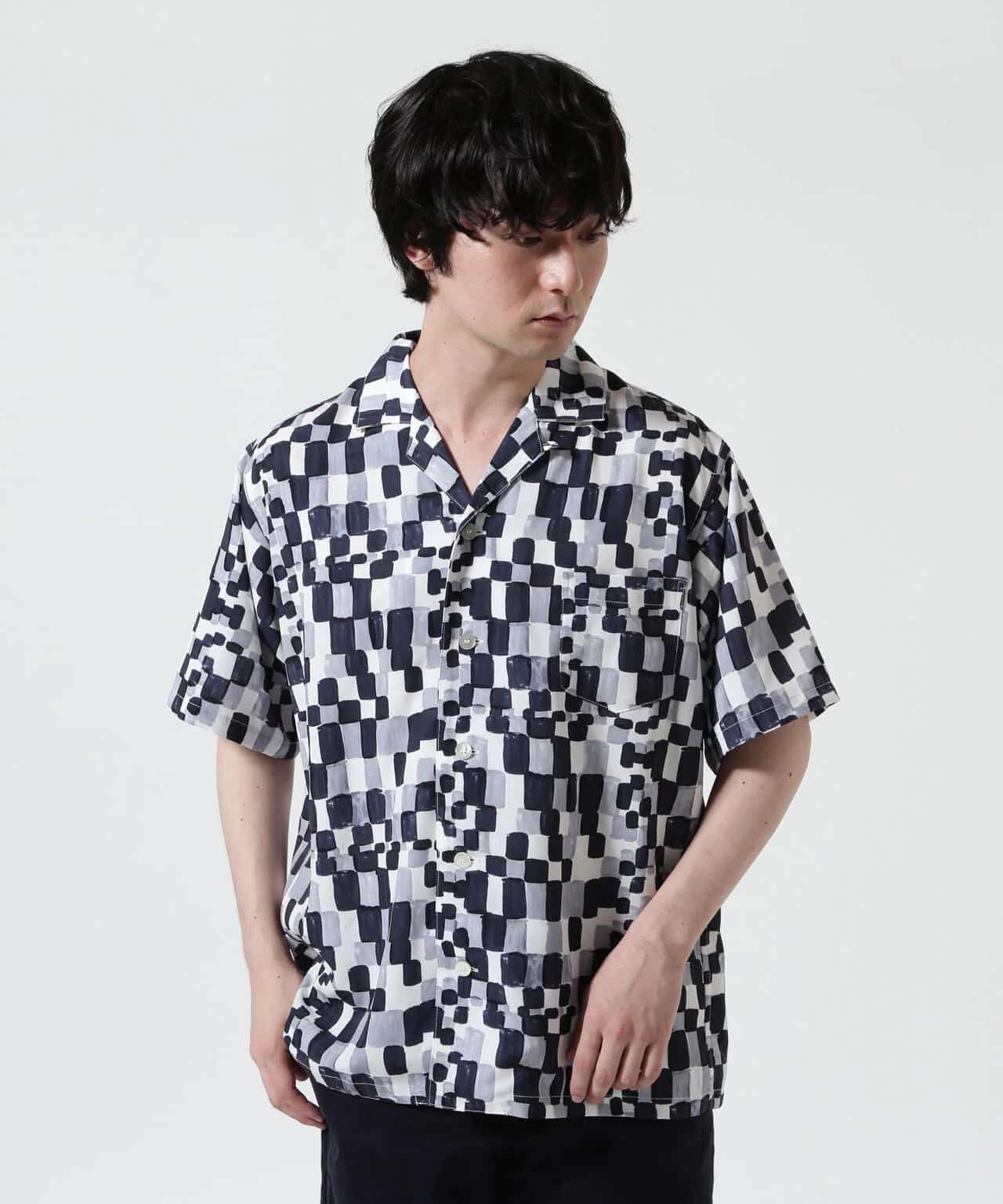 HOLO MARKET/ホロマーケット/HMV S/S SHIRTS/総柄アロハ半袖シャツ CHARCOAL 1