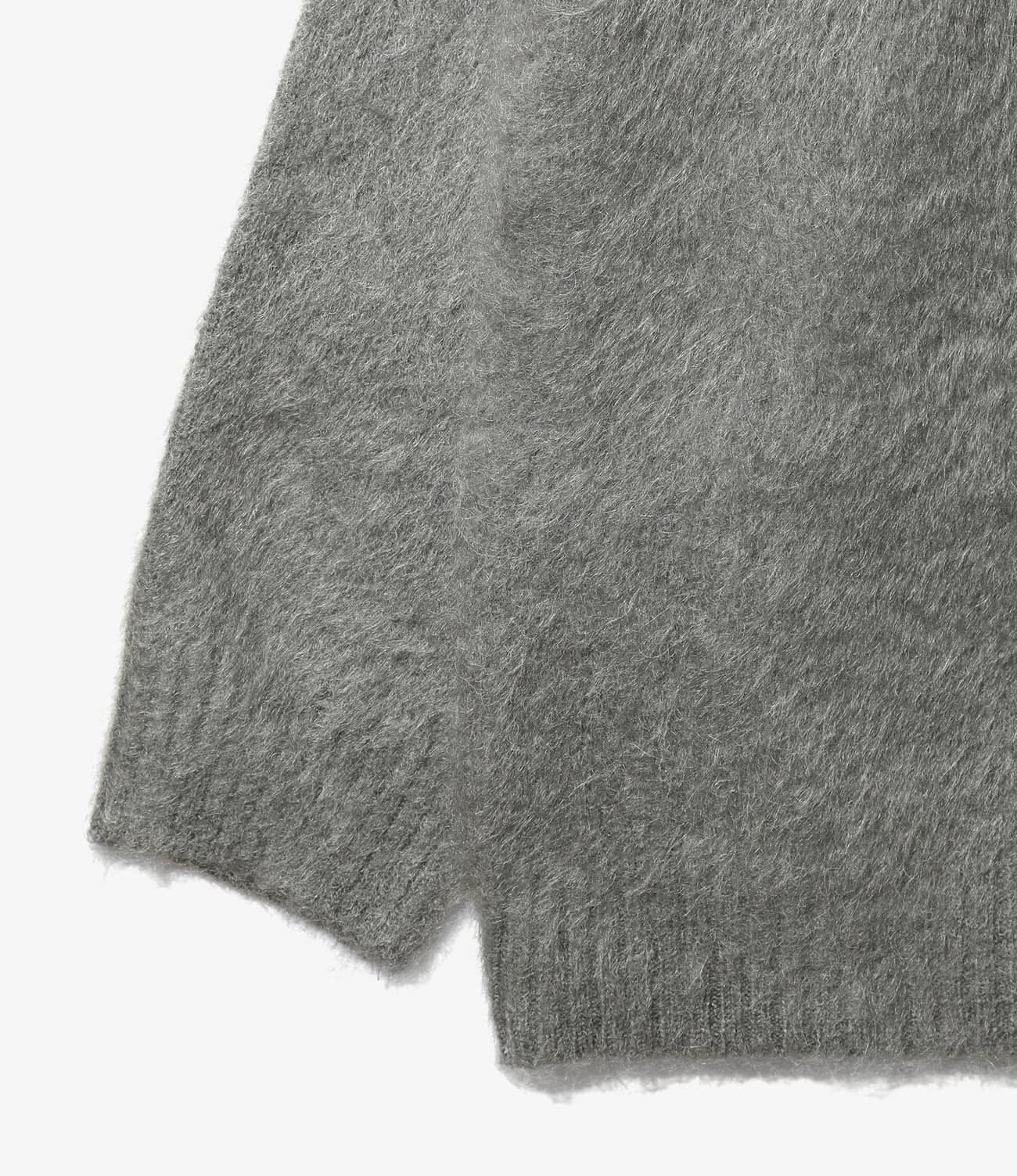 NEEDLES/ニードルズ/MOHAIR CREW NECK CARDIGAN - SOLID BLUE GREY XS
