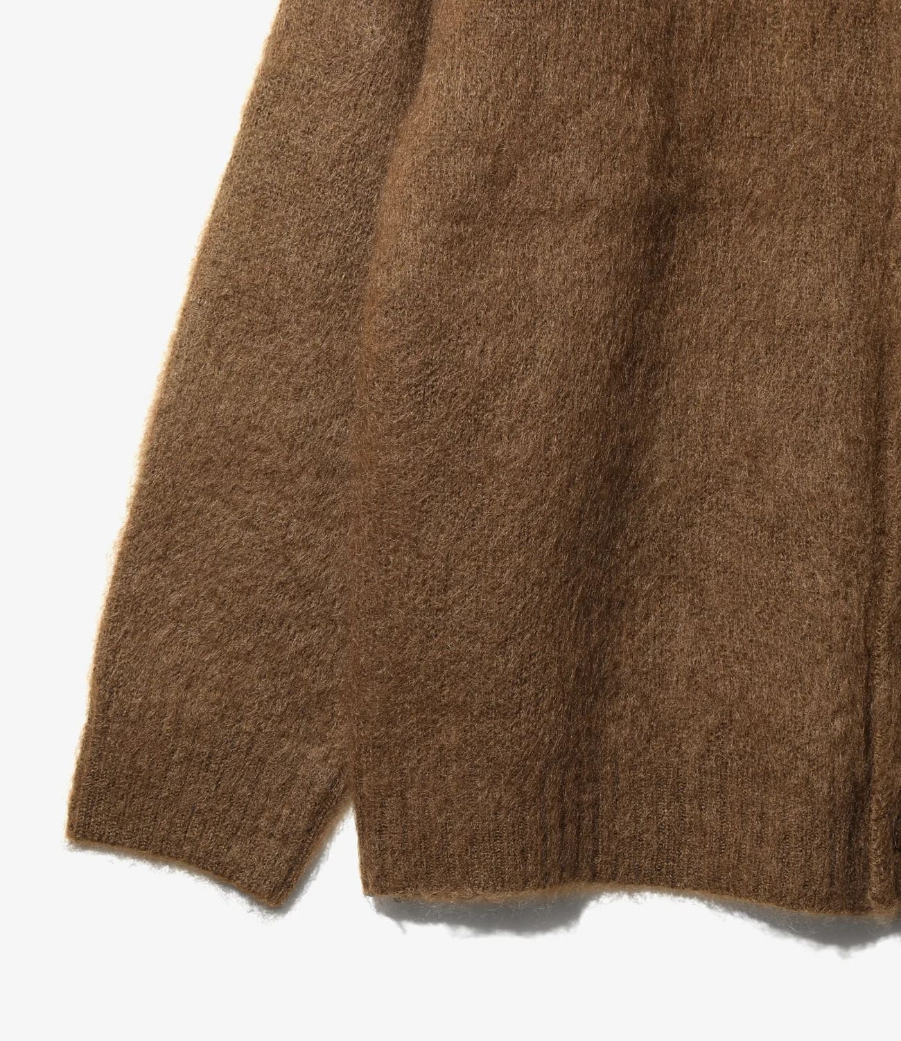NEEDLES/ニードルズ/MOHAIR CREW NECK CARDIGAN - SOLID BROWN XS