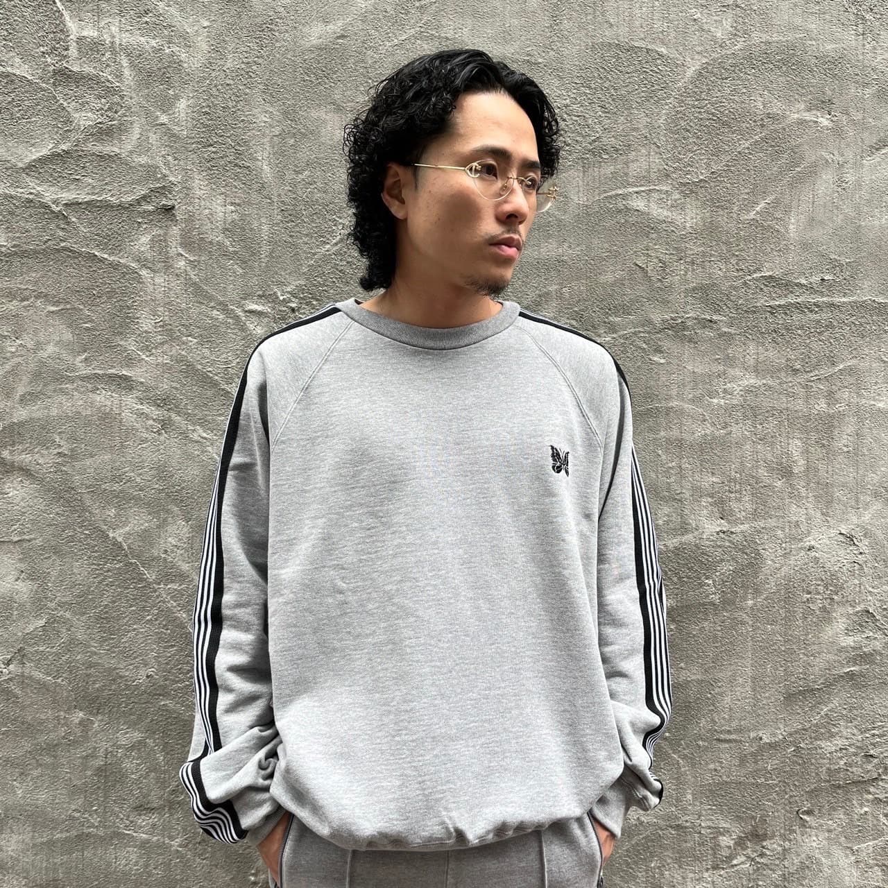 Needles/ニードルズ/【B'2nd EXCLUSIVE】Track Crew Neck - Cotton Jersey GRAY S