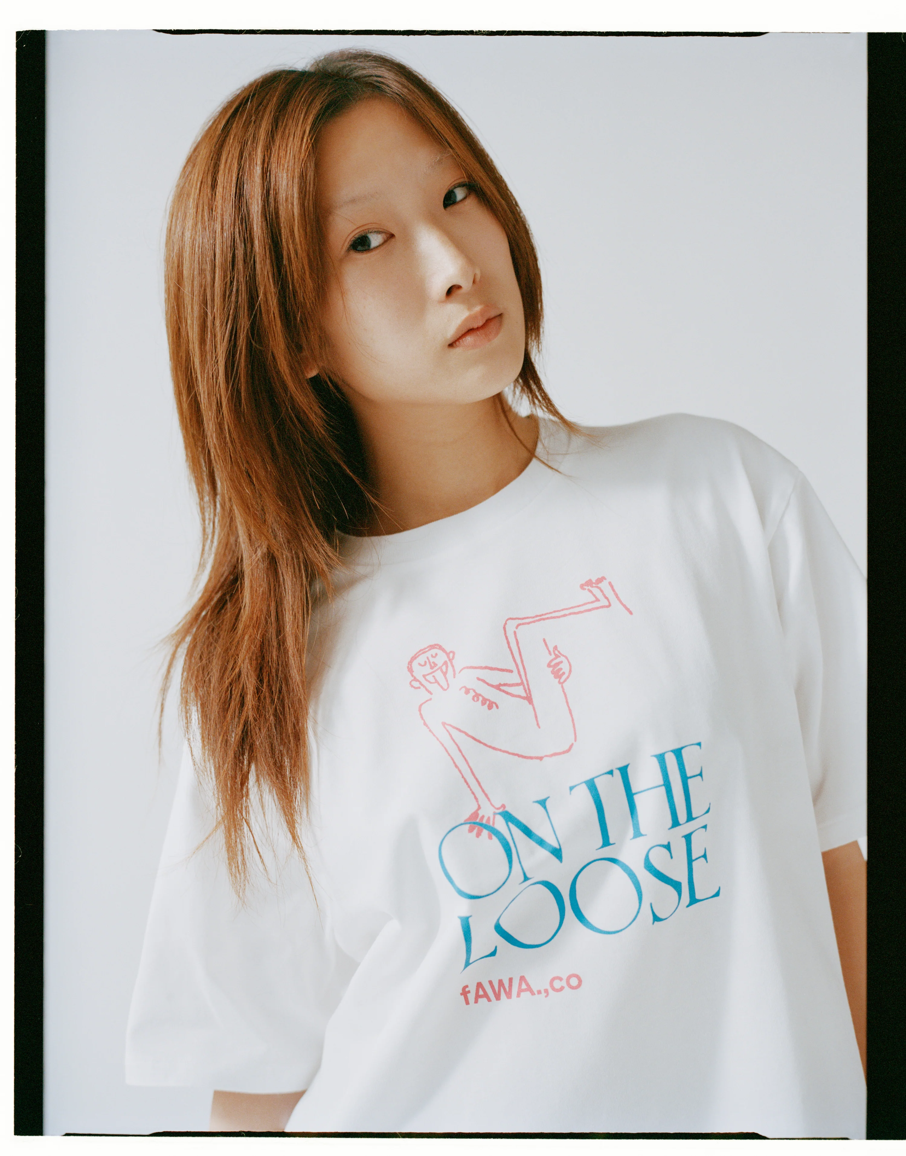 loosejoints/ルーズジョインツ/CLAY ARLINGTON - 'ON THE LOOSE' S/S TEE WHITE S