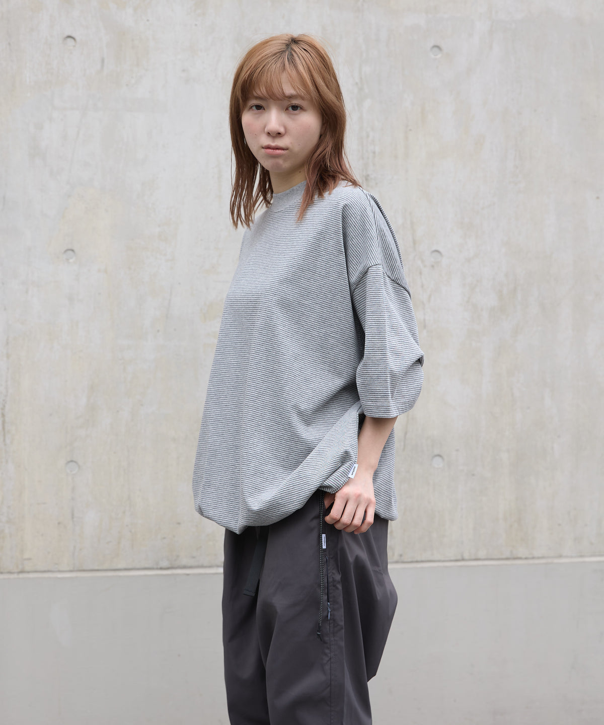 meltum/メルタム/BORDER BALLOON TEE S/S GREY 2
