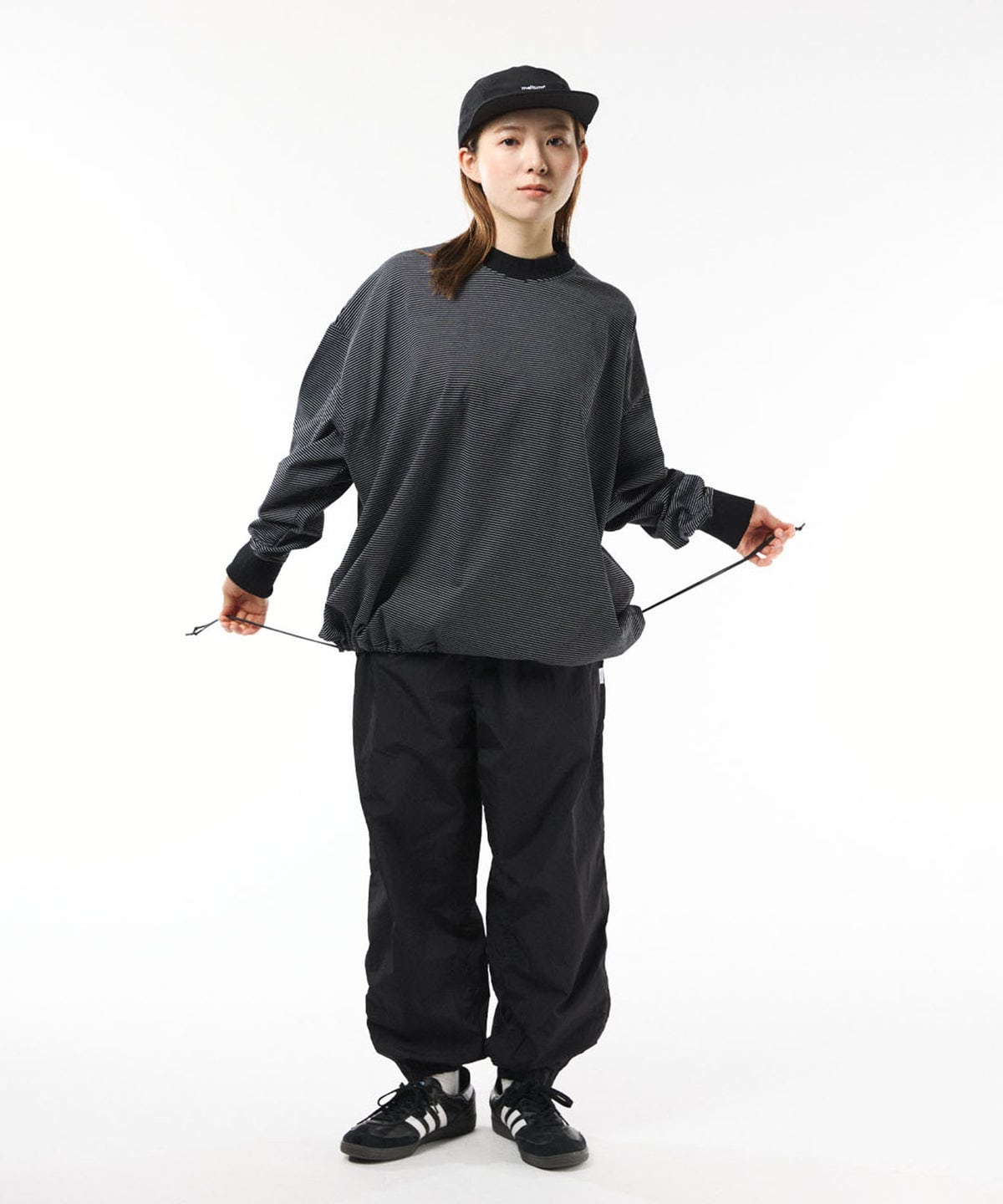 meltum/メルタム/BORDER BALLOON TEE L/S BLACK 2