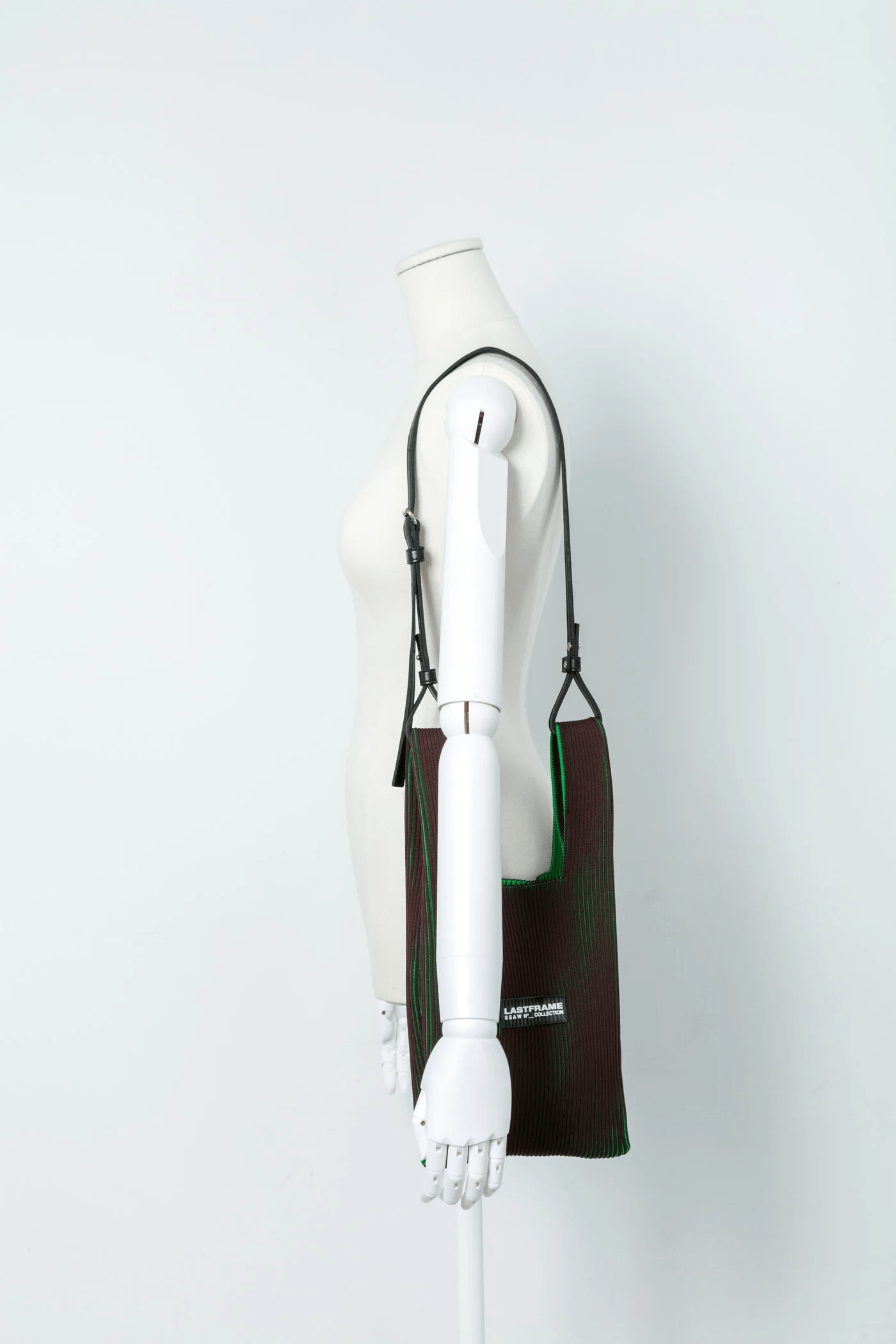 LASTFLAME／ラストフレーム/KASANE MARKET BAG SMALL / BROWN × GREEN