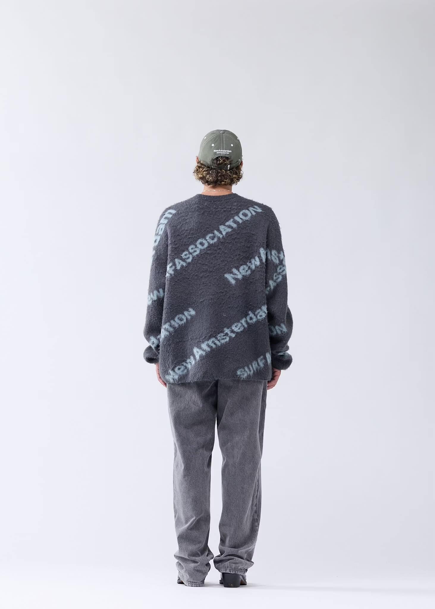 NewAmsterdam/ニューアムステルダム/JACQUARD KNIT SHARK GREEN/TEAL GREEN S