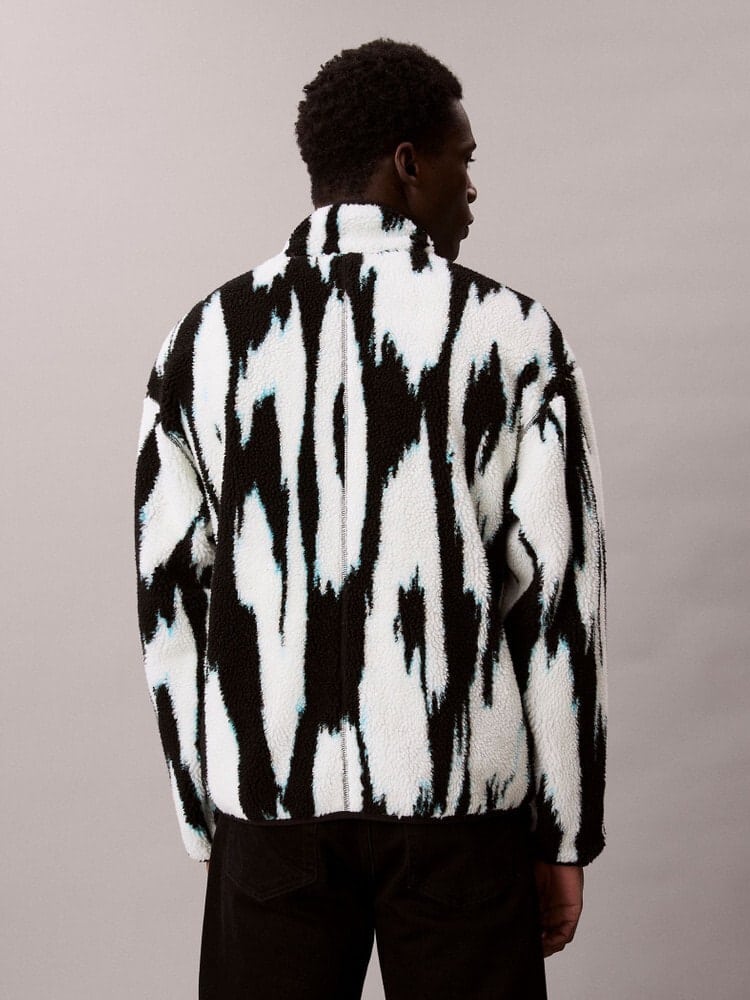 CalvinKlein/カルバンクライン/LS JACQUARD 3 SHERPA JACKET BLACK/UB1 S